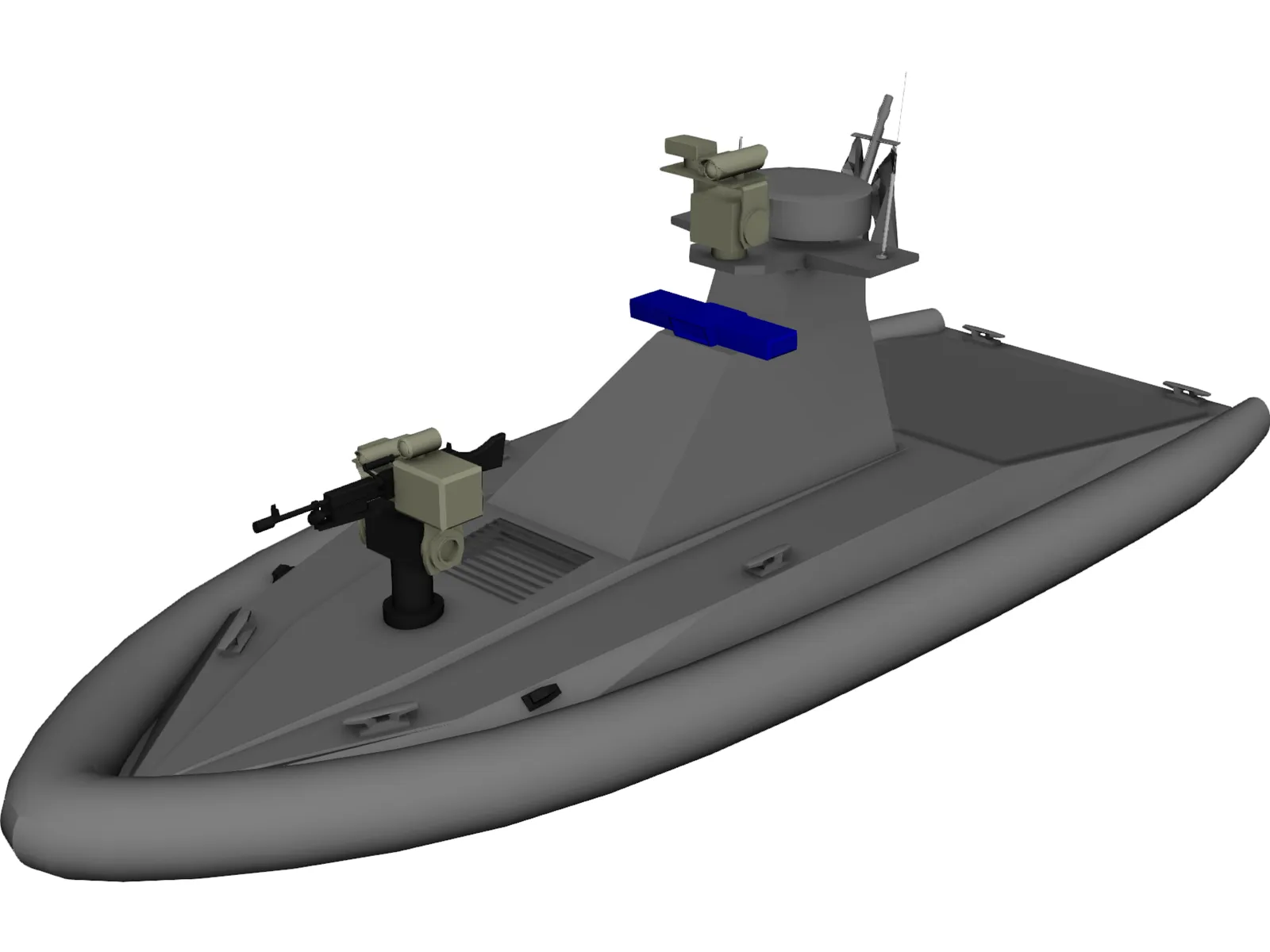 Homeland Security Un-Manned Patrol Boat 3D Model main preview