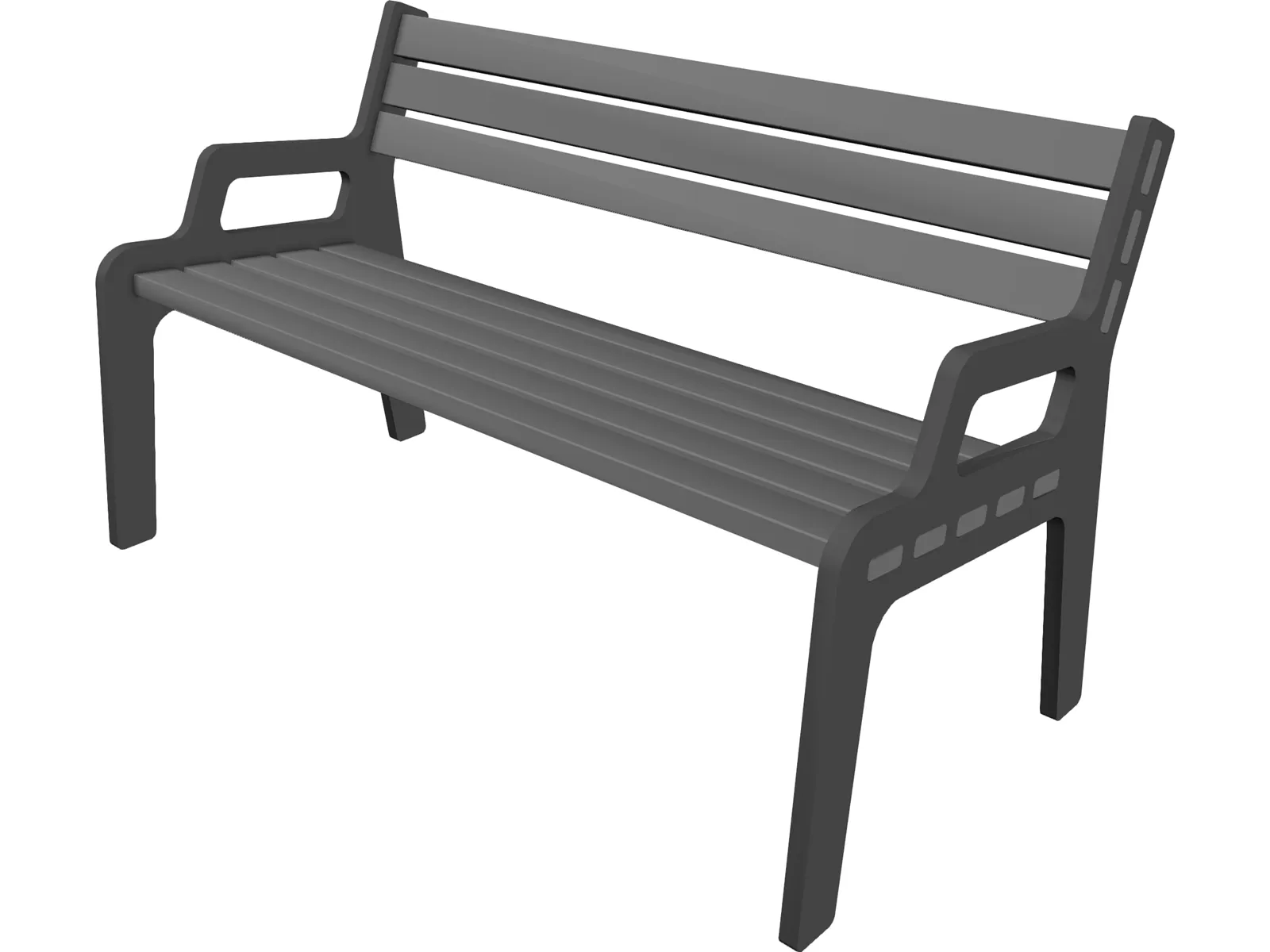 Bench 3D Model main preview