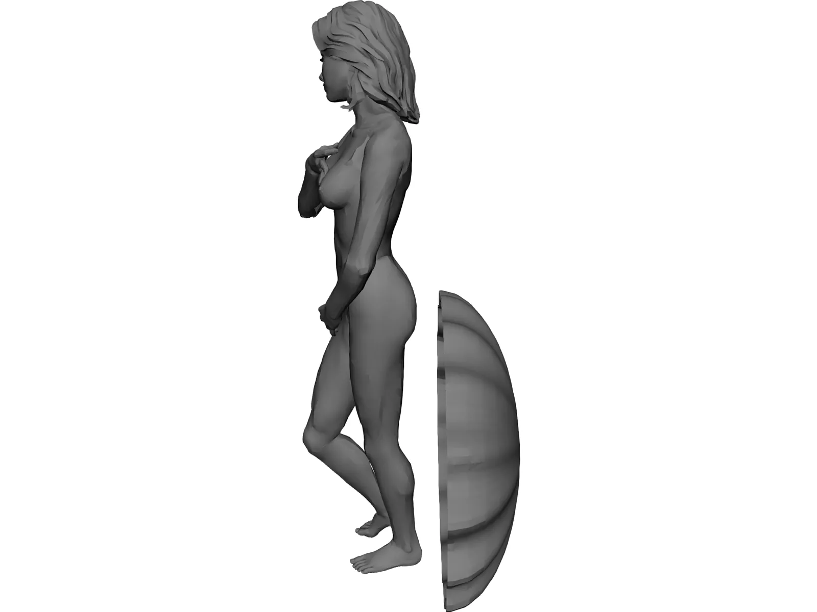 Statue Birth of Venus 3D Model main preview
