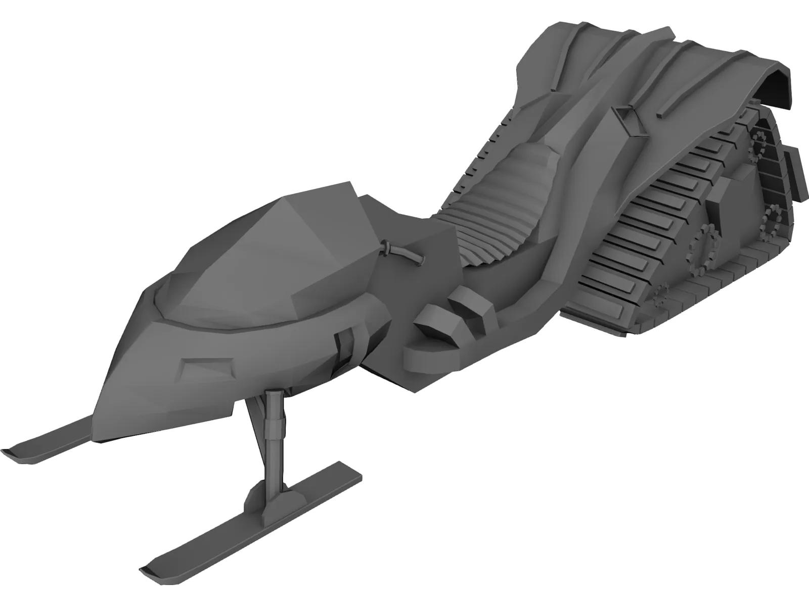 Snowmobile Concept 3D Model main preview