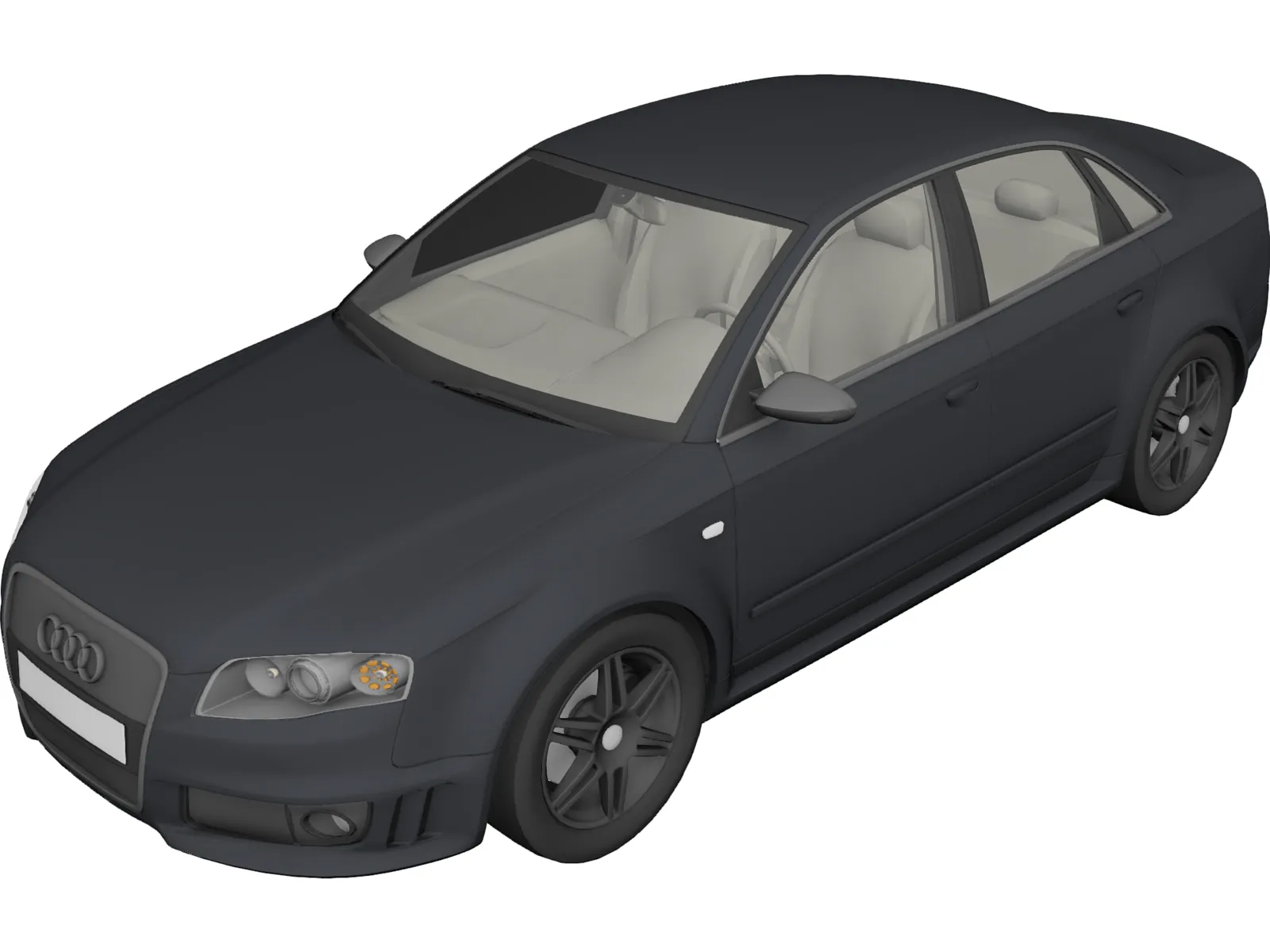 Audi RS4 3D Model main preview