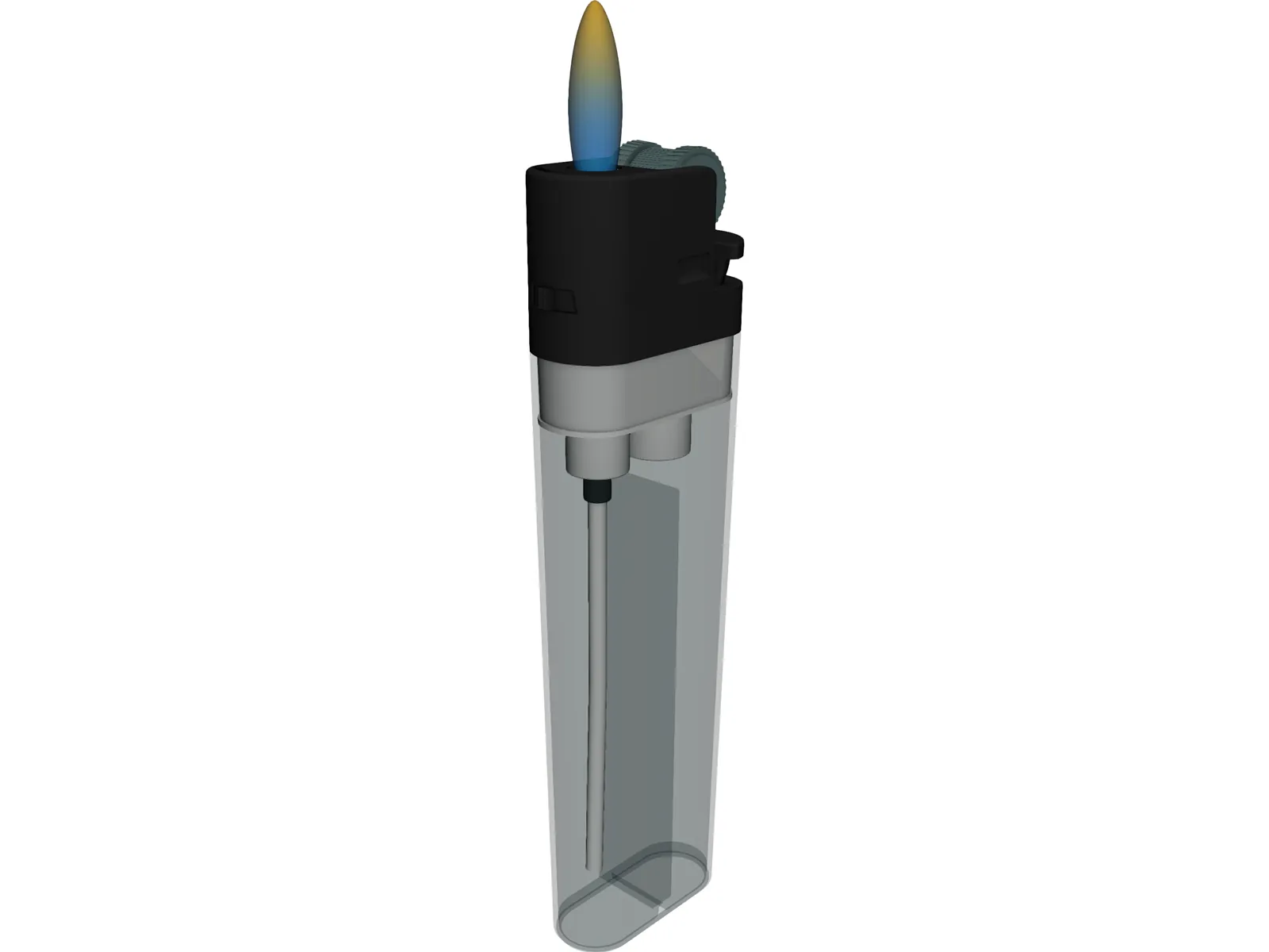 Plastic Lighter 3D Model main preview