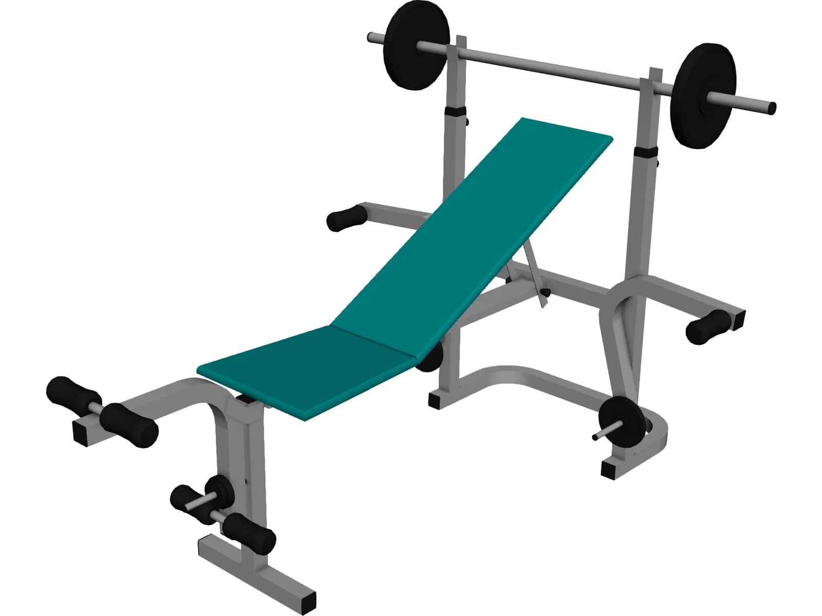 Bench Press 3D Model main preview