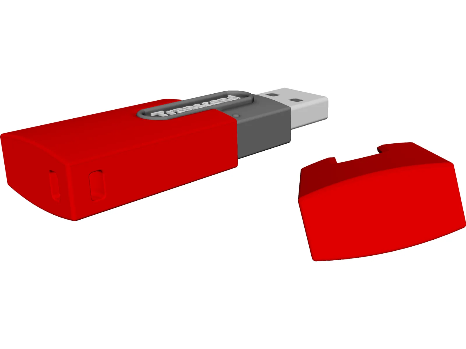Transcend USB Memory Stick 3D Model main preview