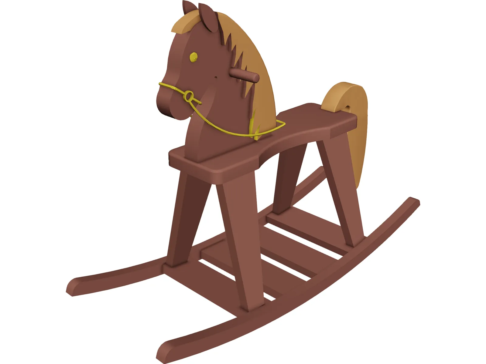 Rocking Horse 3D Model main preview
