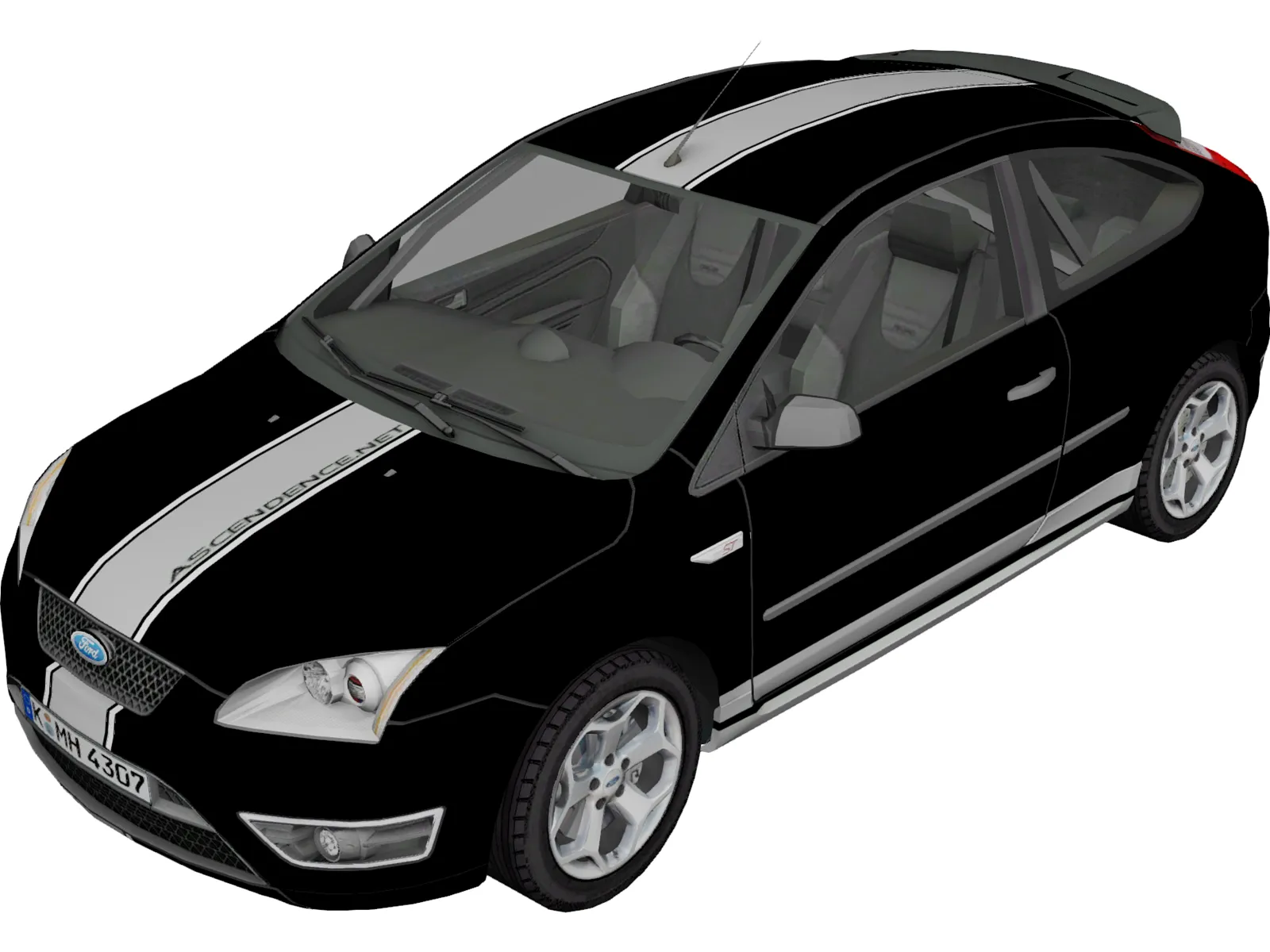 Ford Focus ST (2005) 3D Model main preview