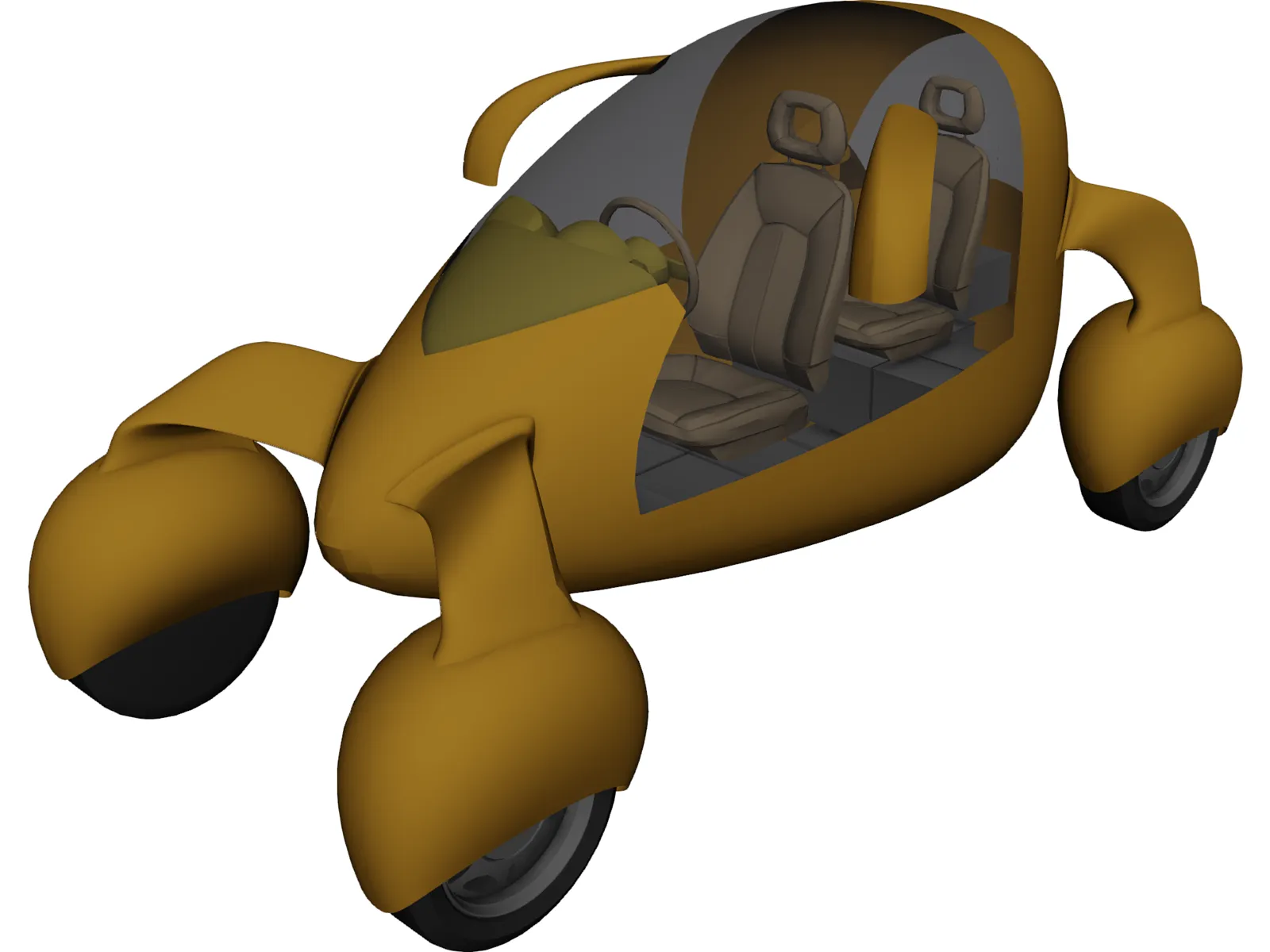 Electric Bubble Car 3D Model main preview