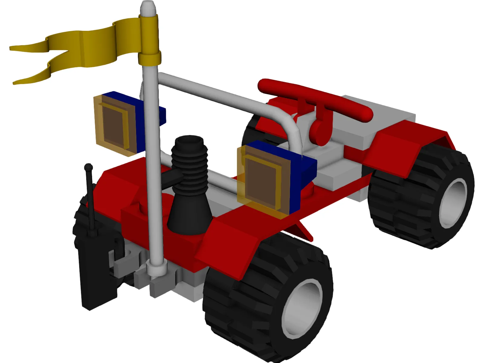 LEGO Car 3D Model main preview
