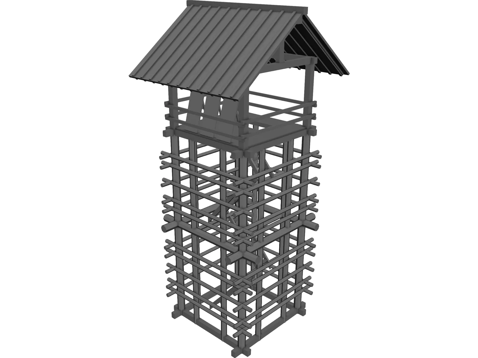 Lookout Seirou Tower 3D Model main preview