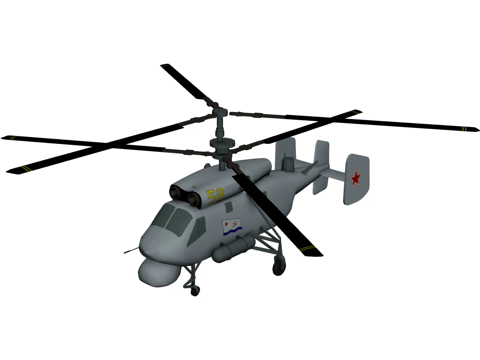 Kamov Ka-25 Hormone 3D Model main preview