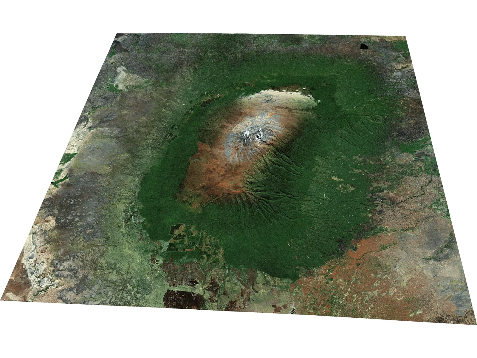 Kilimanjaro Volcano 3D Model main preview
