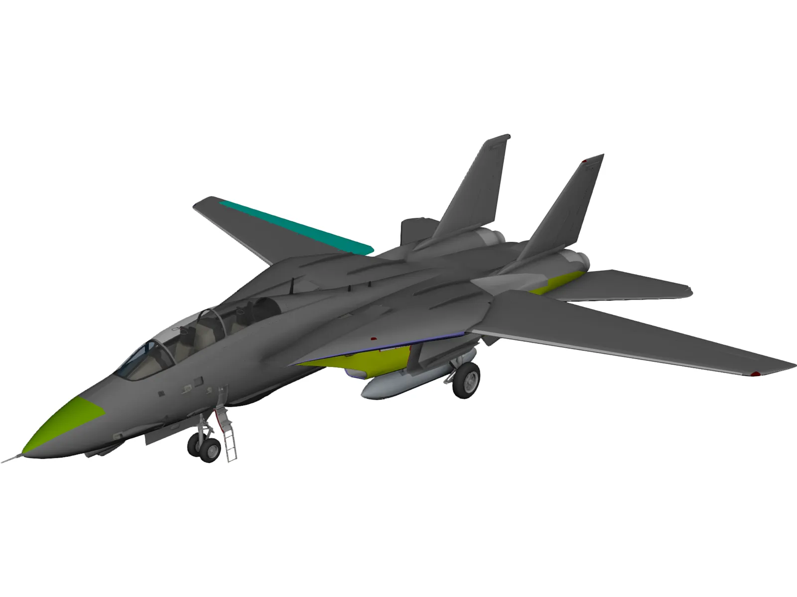 F-14A Tomcat 3D Model main preview