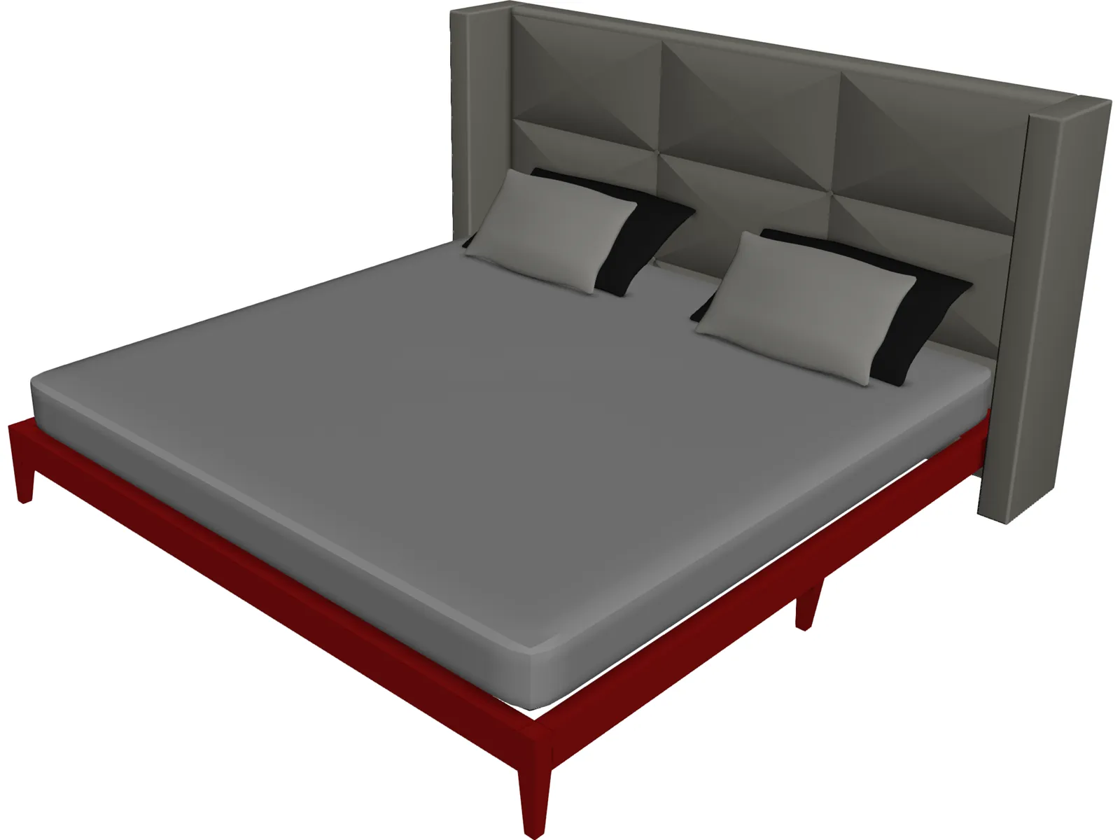 Mura Design Bed 3D Model main preview