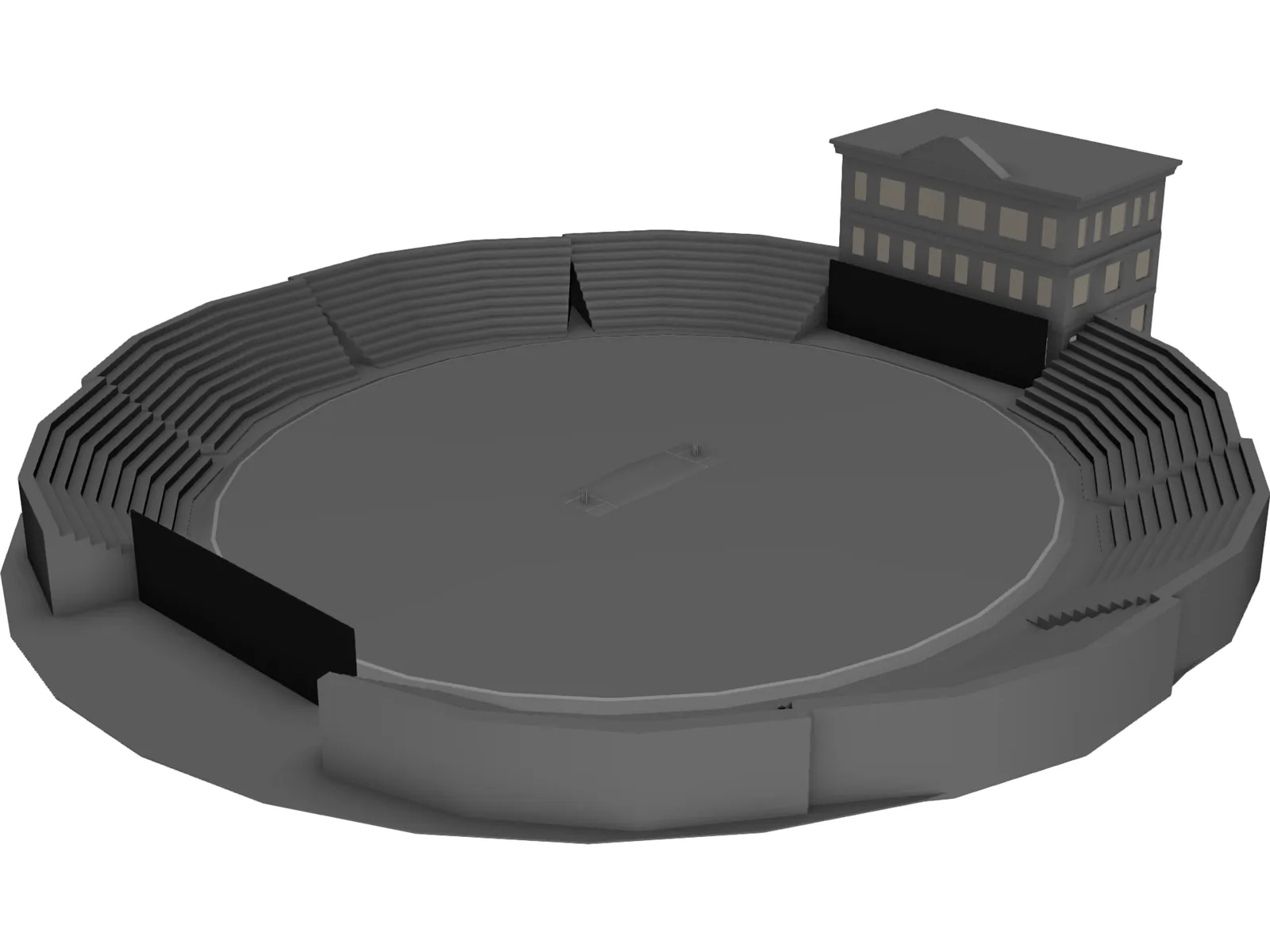Cricket Ground 3D Model main preview