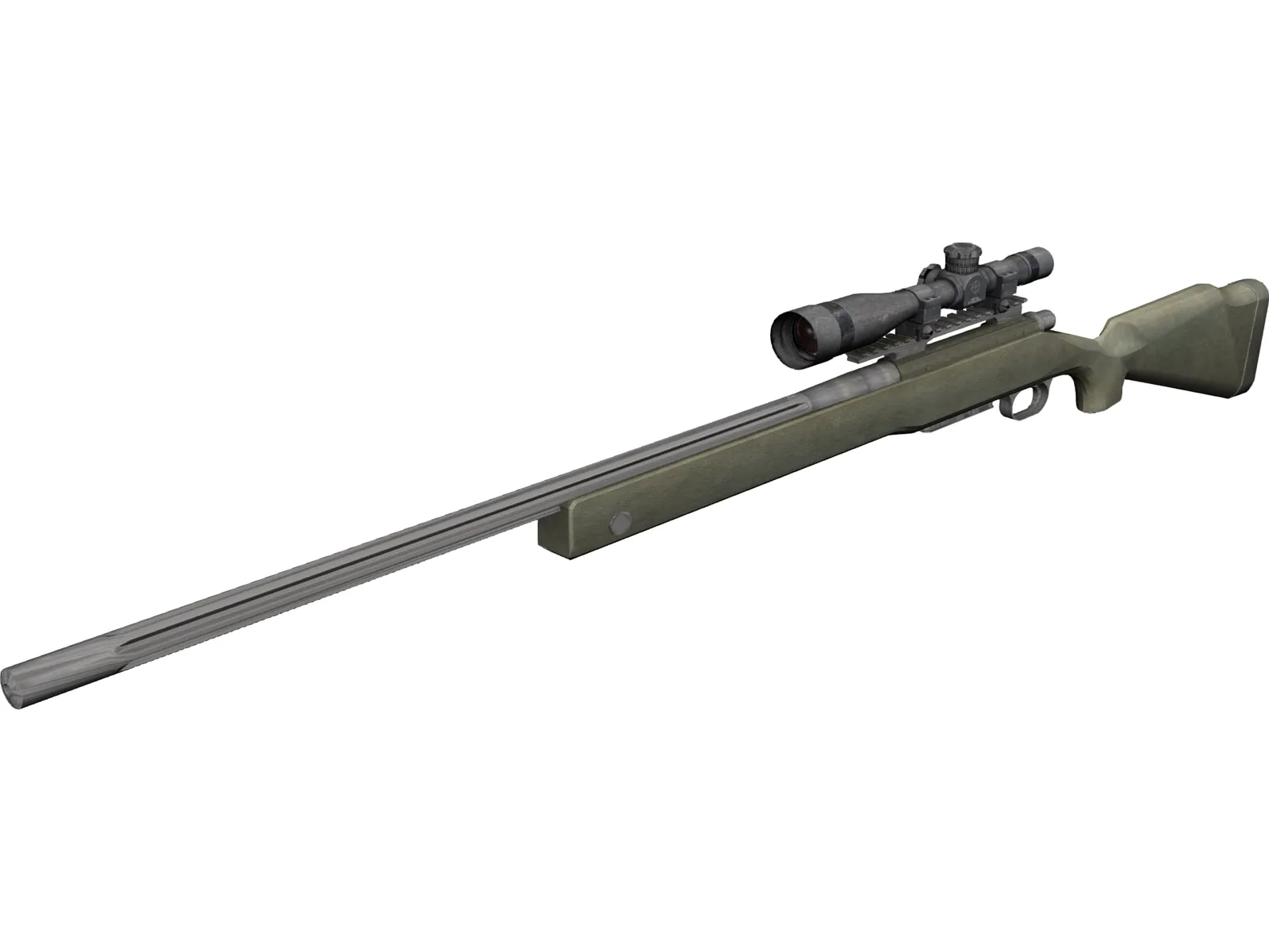 M40A3 Sniper Rifle 3D Model main preview