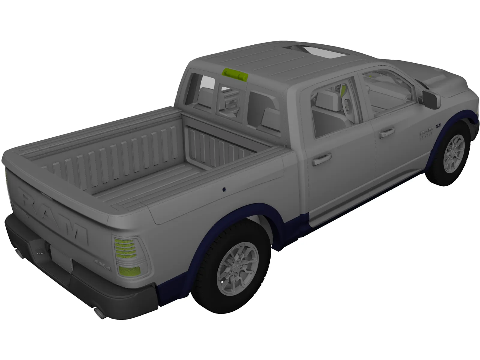 Dodge Ram Rebel (2017) 3D Model main preview