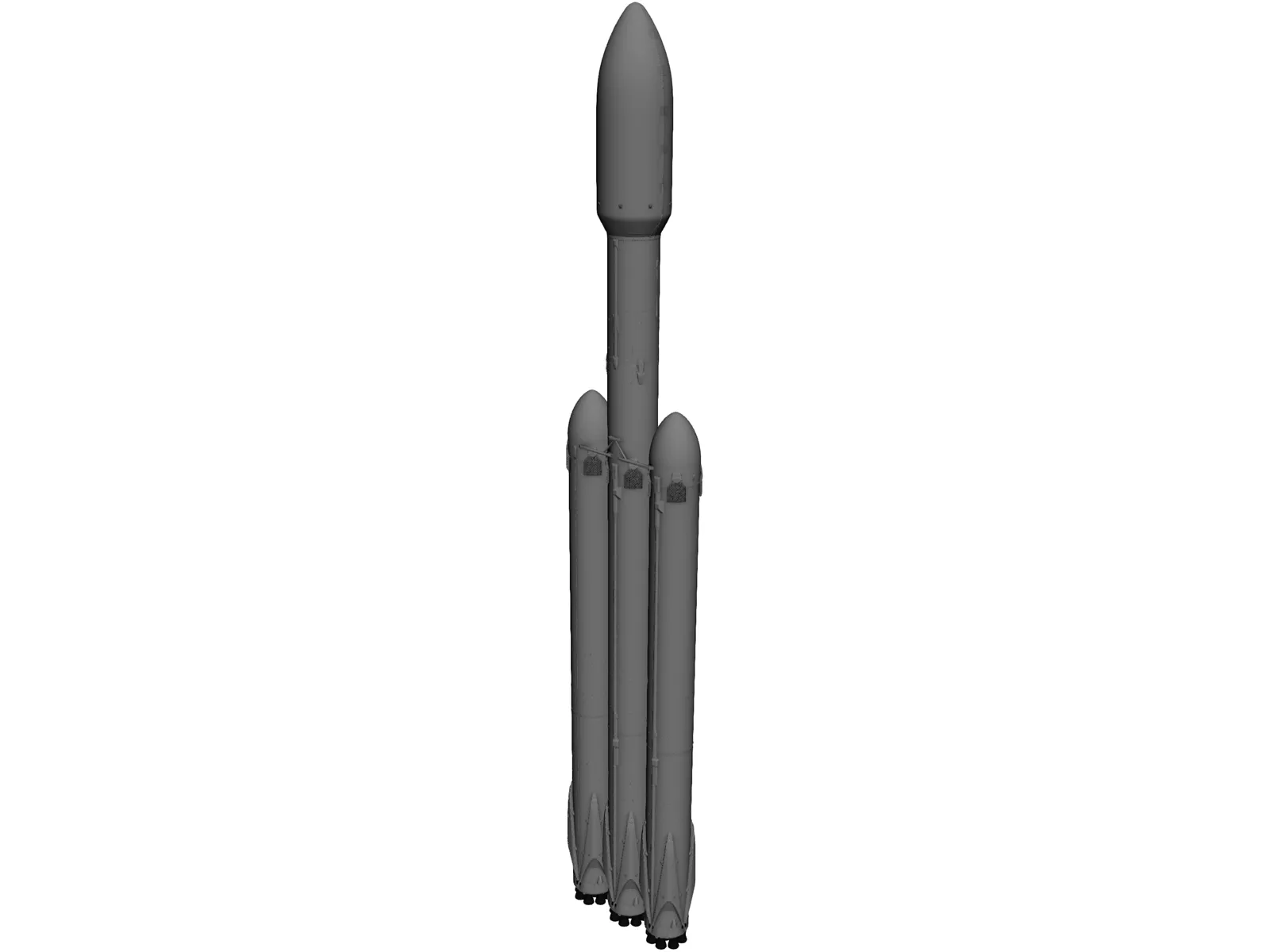 Falcon 9 Rocket 3D Model main preview