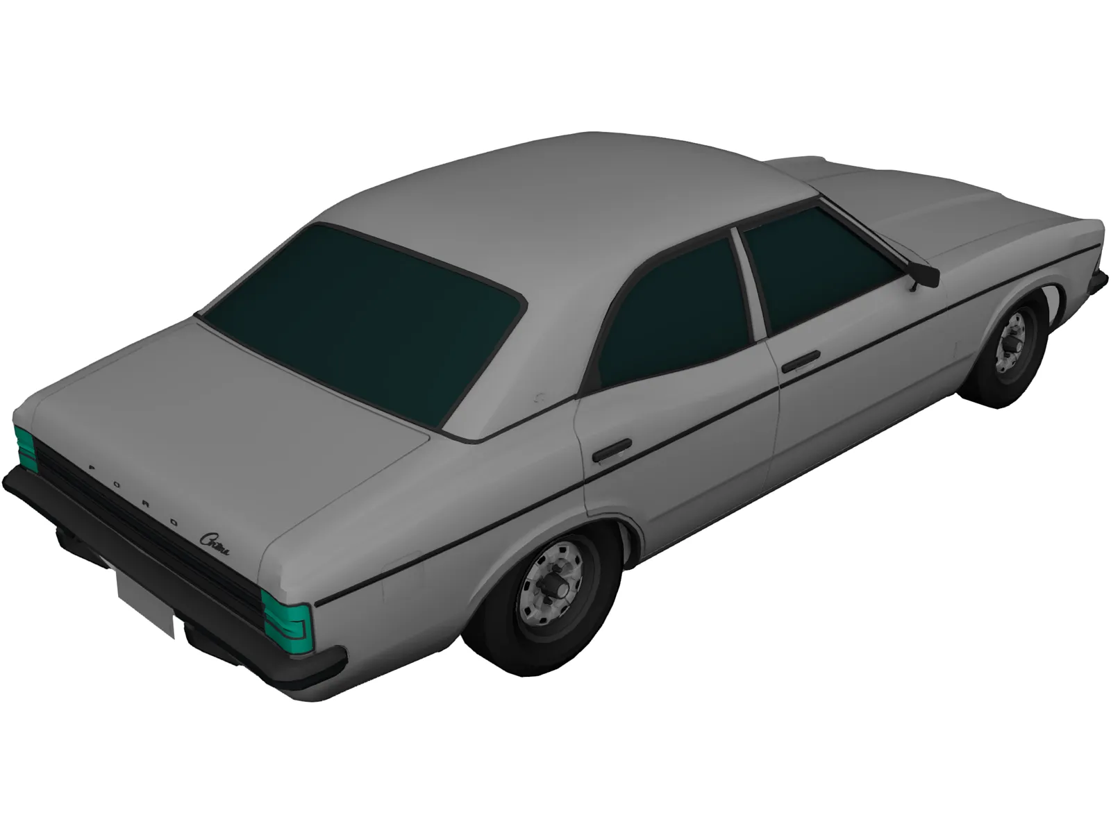 Ford Cortina MK III 2000E (1976) 3D Model main preview