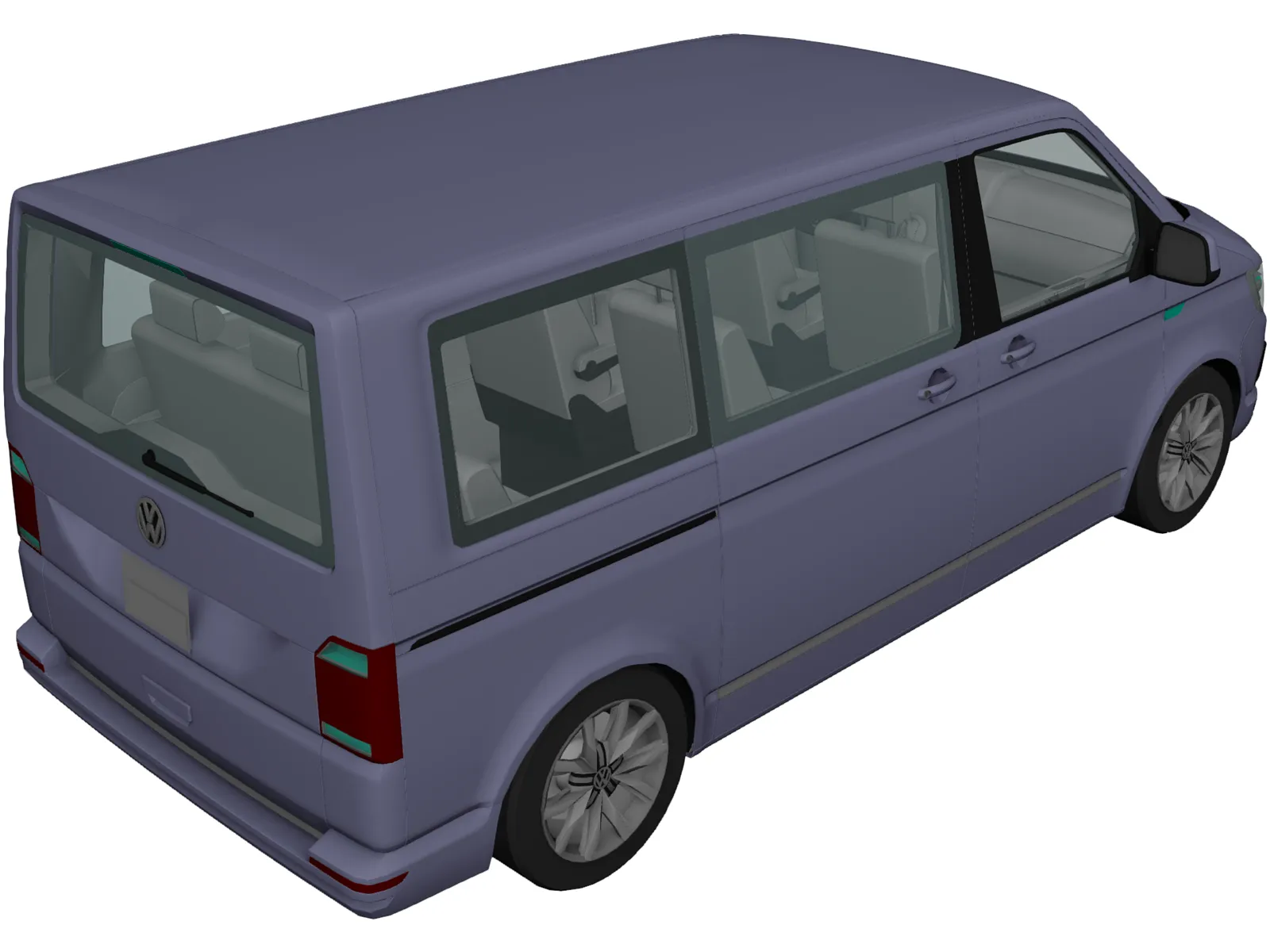 Volkswagen Caravelle (2018) 3D Model main preview