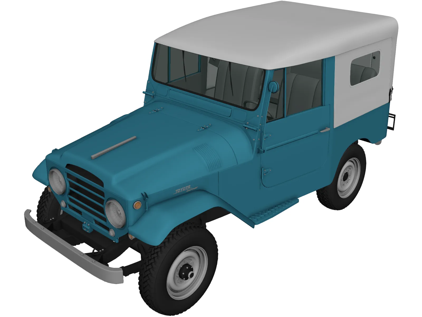 Toyota Land Cruiser [J20] (1958) 3D Model main preview
