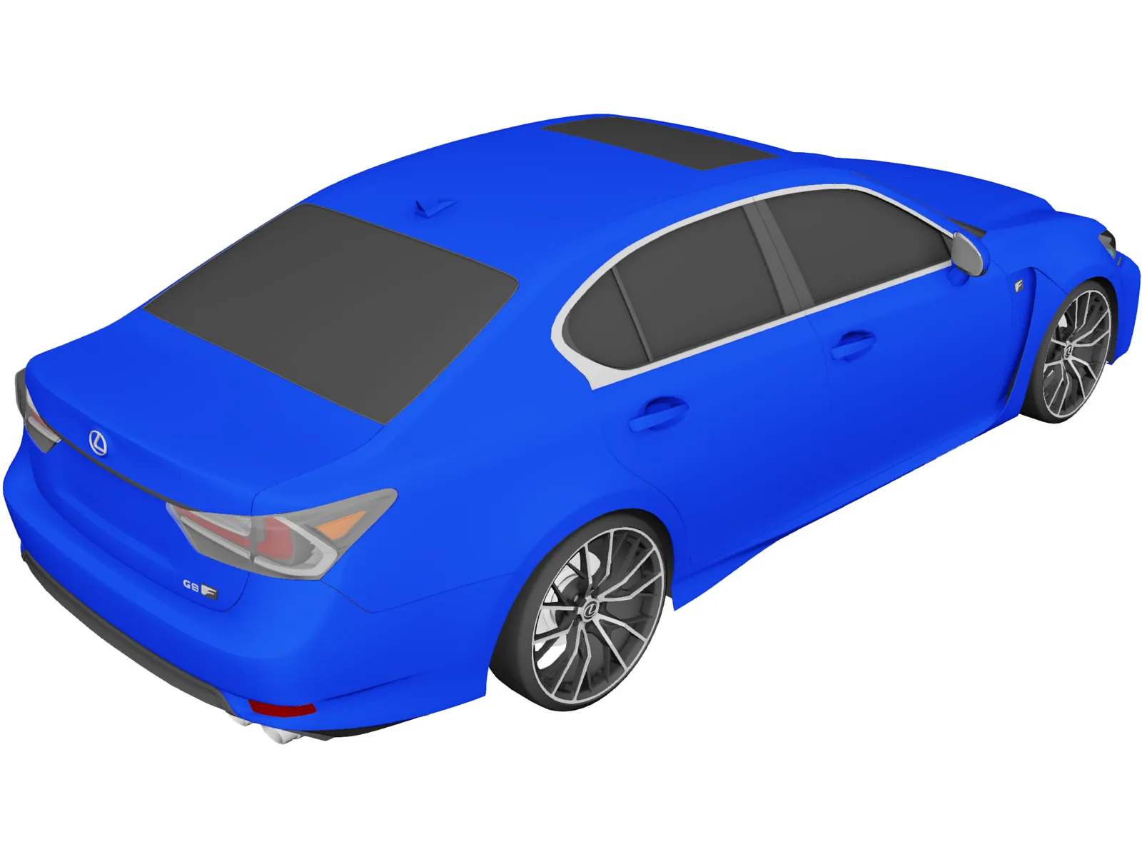 Lexus GS-F (2019) 3D Model main preview