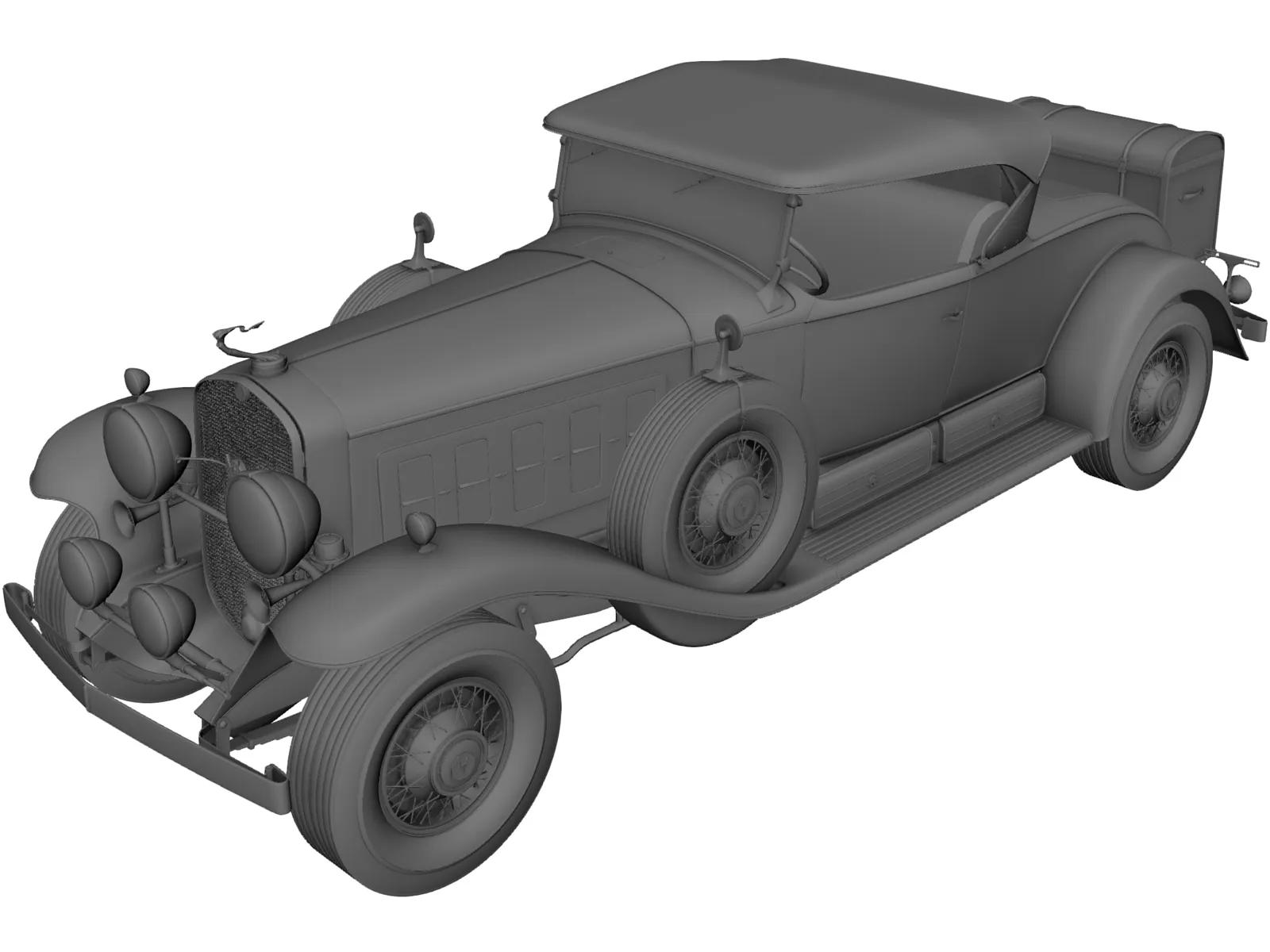 Cadillac V16 Roadster (1930) 3D Model main preview