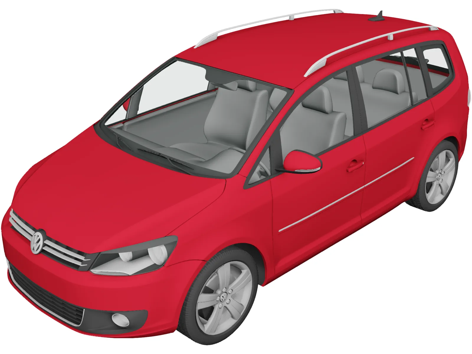 Volkswagen Touran (2011) 3D Model main preview