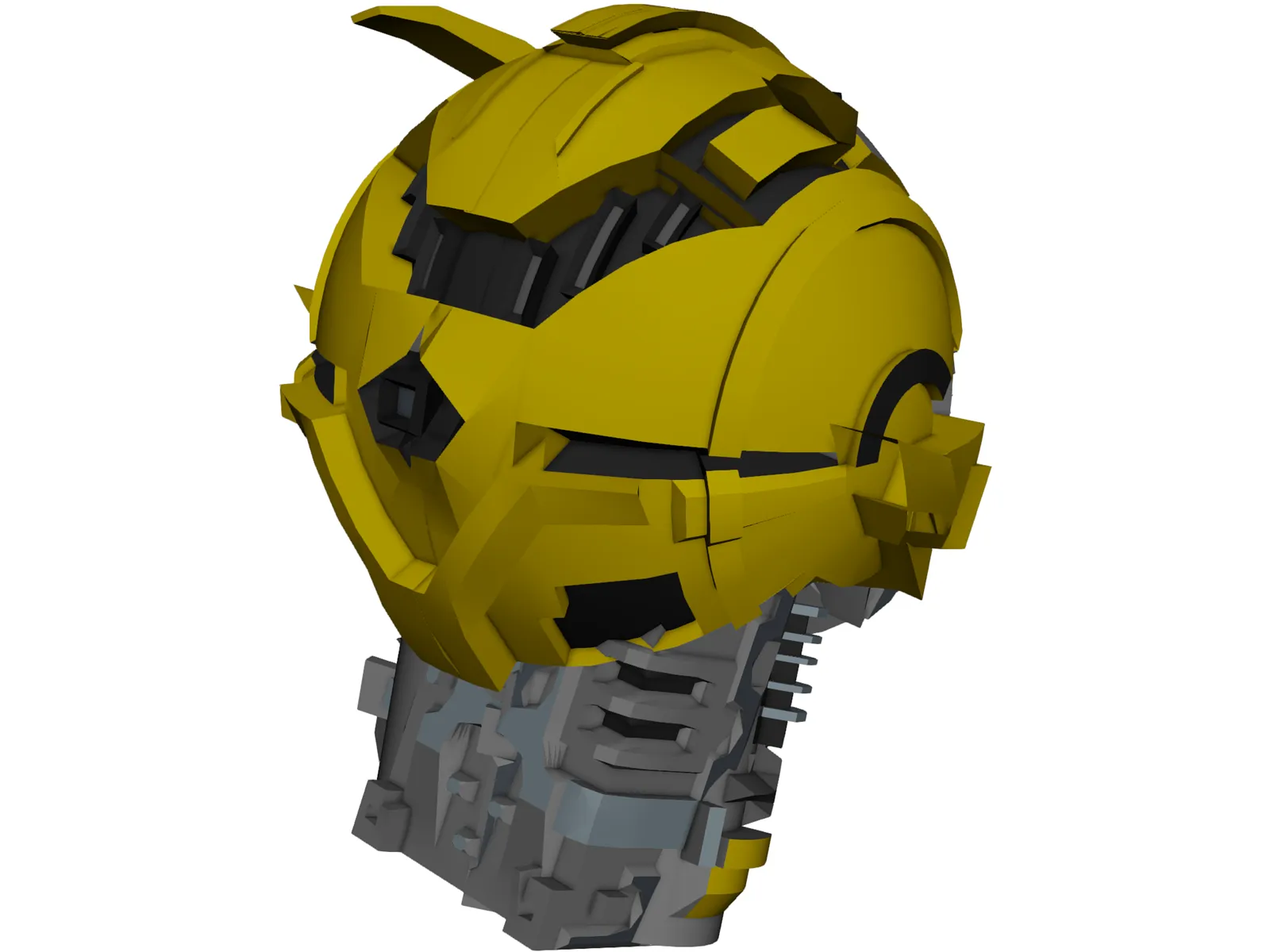 Bumblebee Head 3D Model main preview