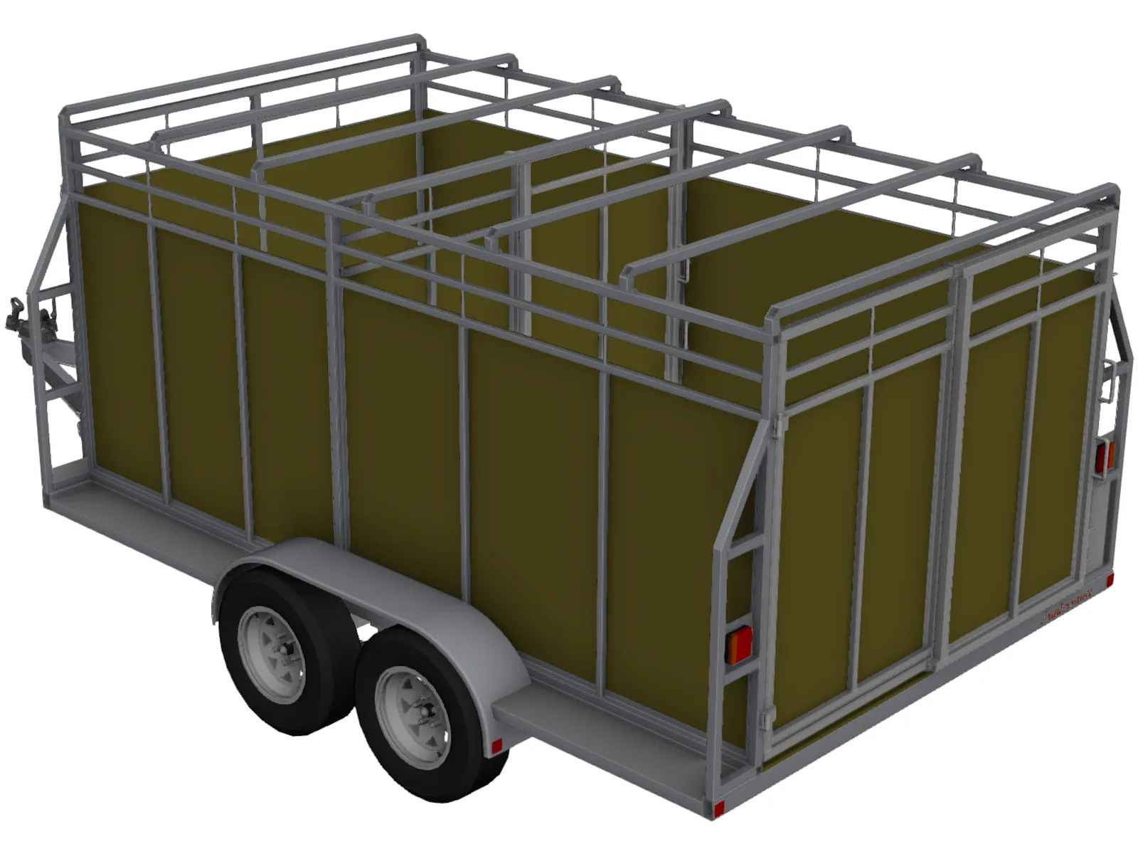 Stock Trailer 3D Model main preview