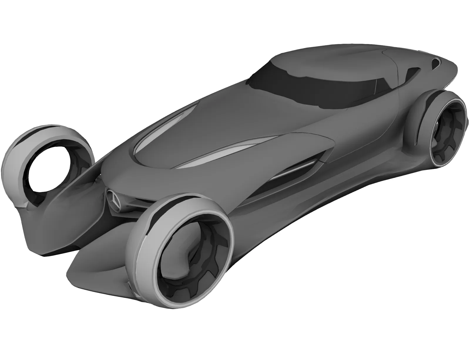 Mercedes-Benz Silver Arrow 3D Model main preview