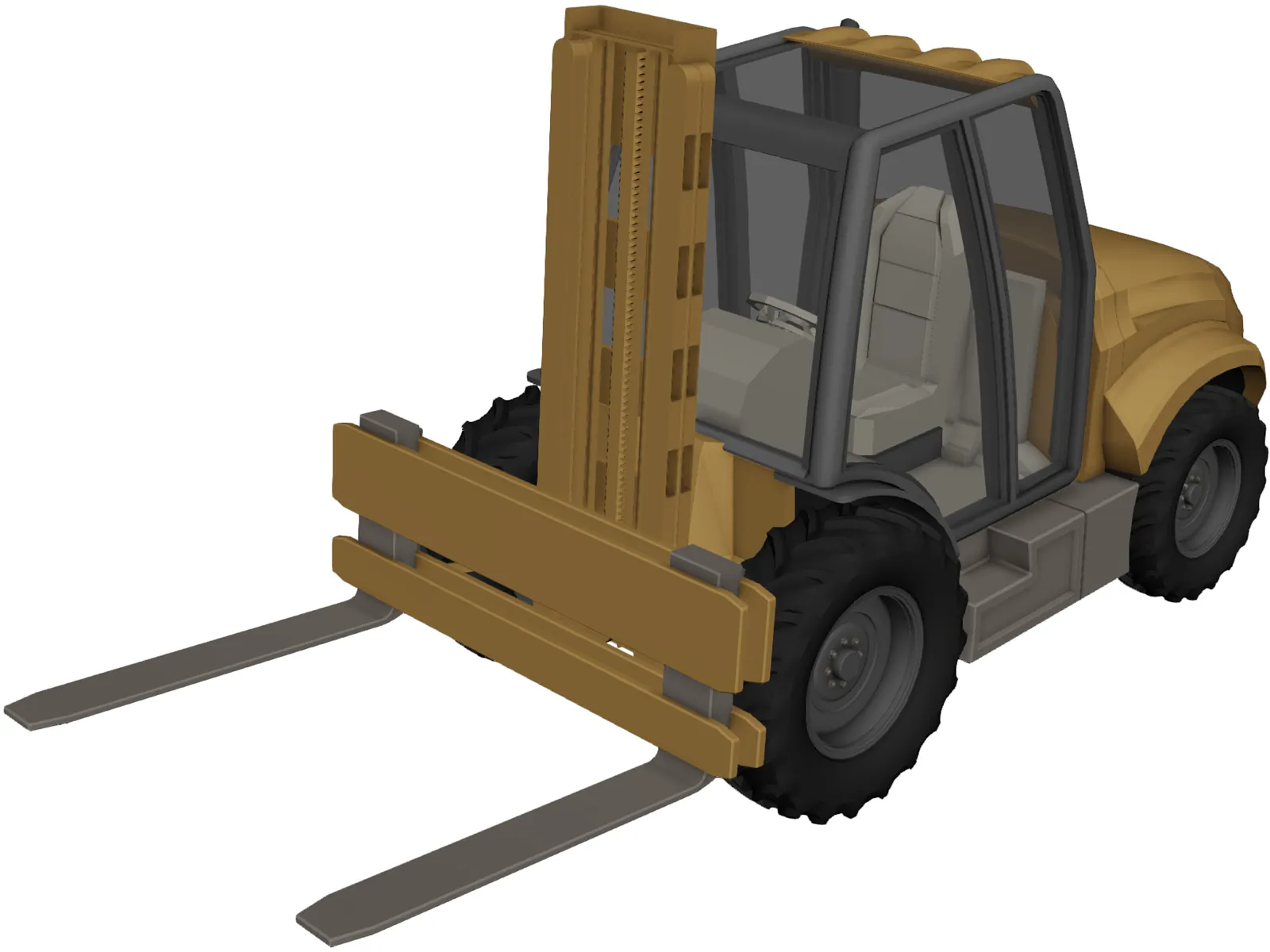 Forklift 3D Model main preview