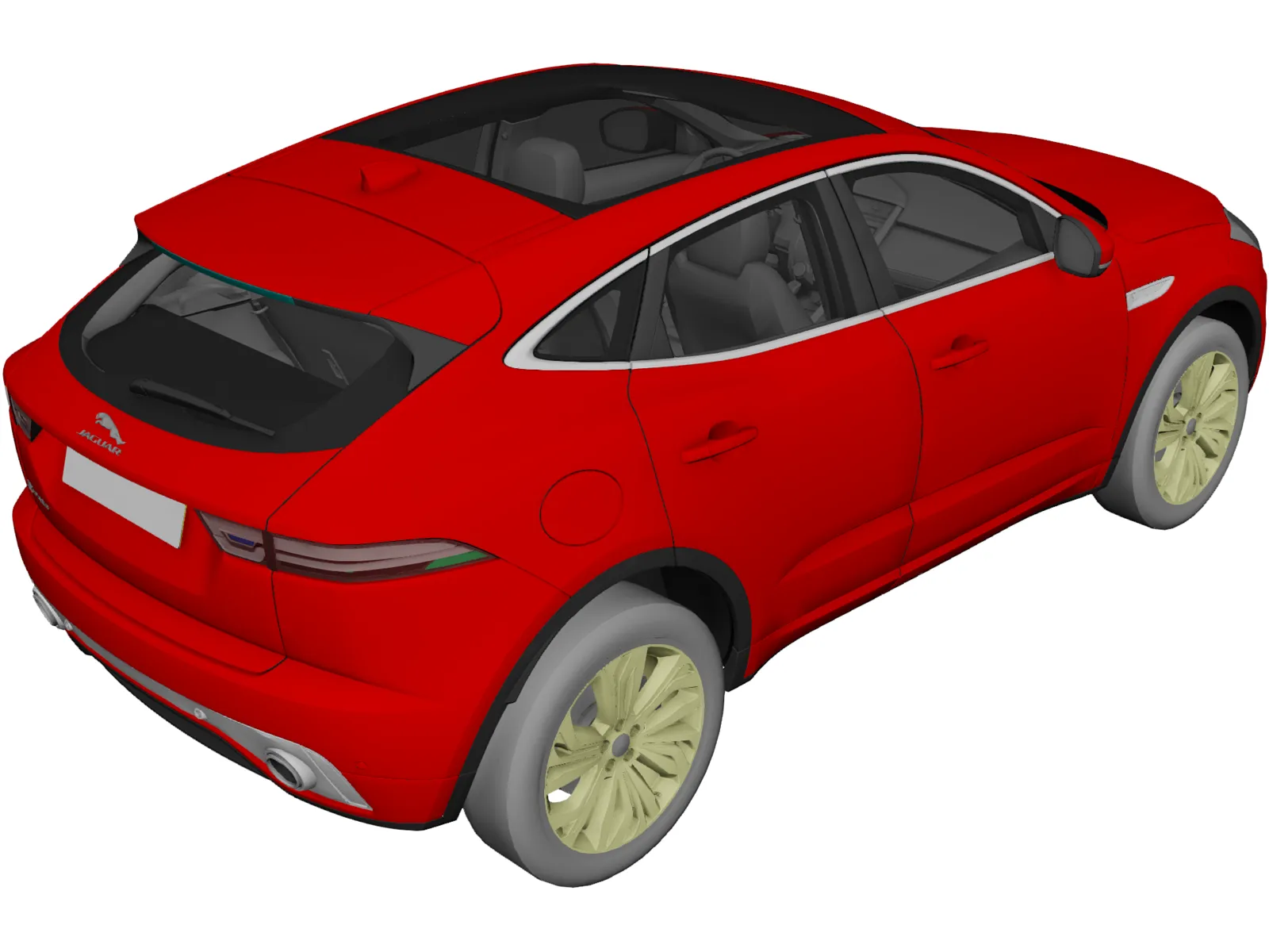 Jaguar E-Pace (2018) 3D Model main preview