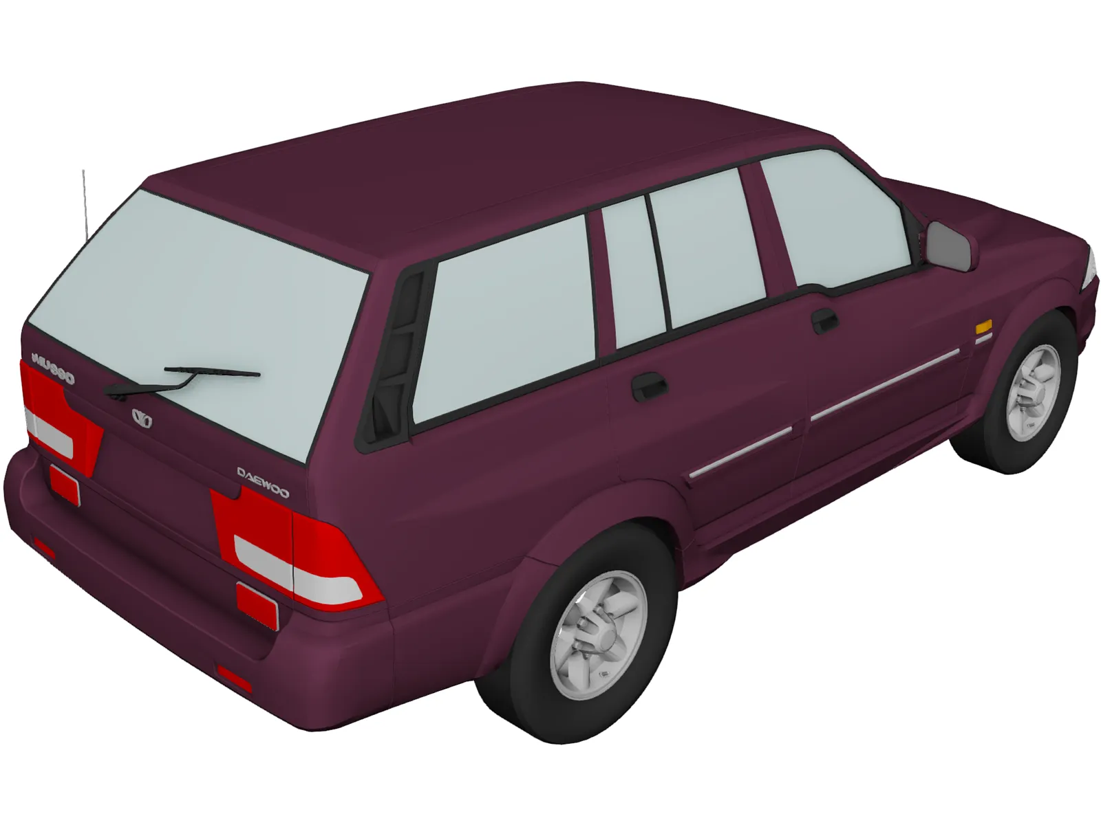 Daewoo Musso 3D Model main preview