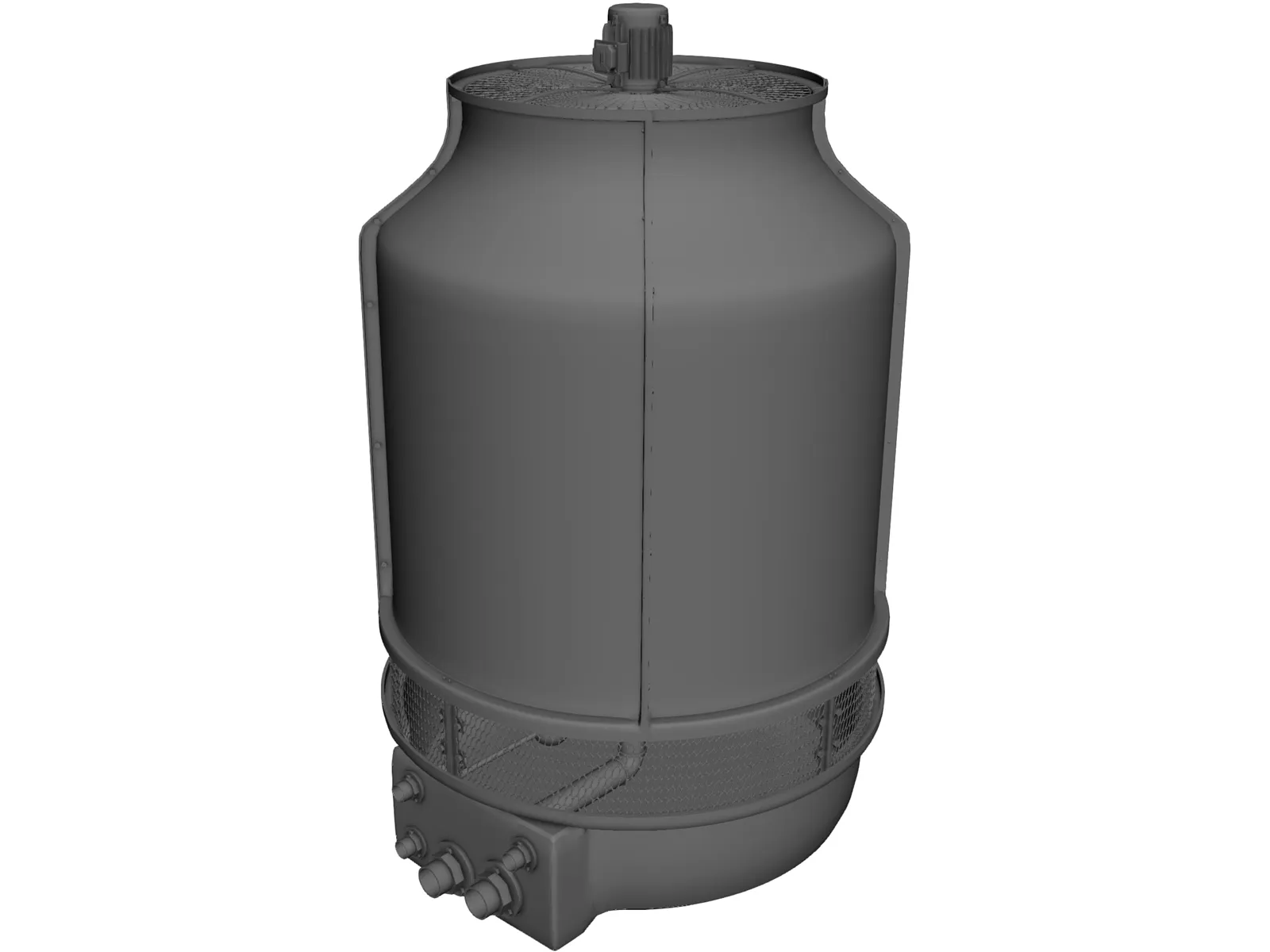Cooling Tower 3D Model main preview