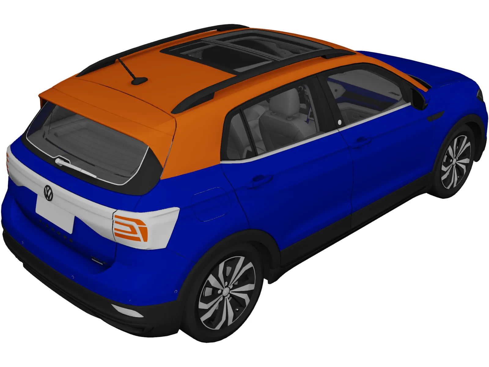 Volkswagen T-Cross (2019) 3D Model main preview