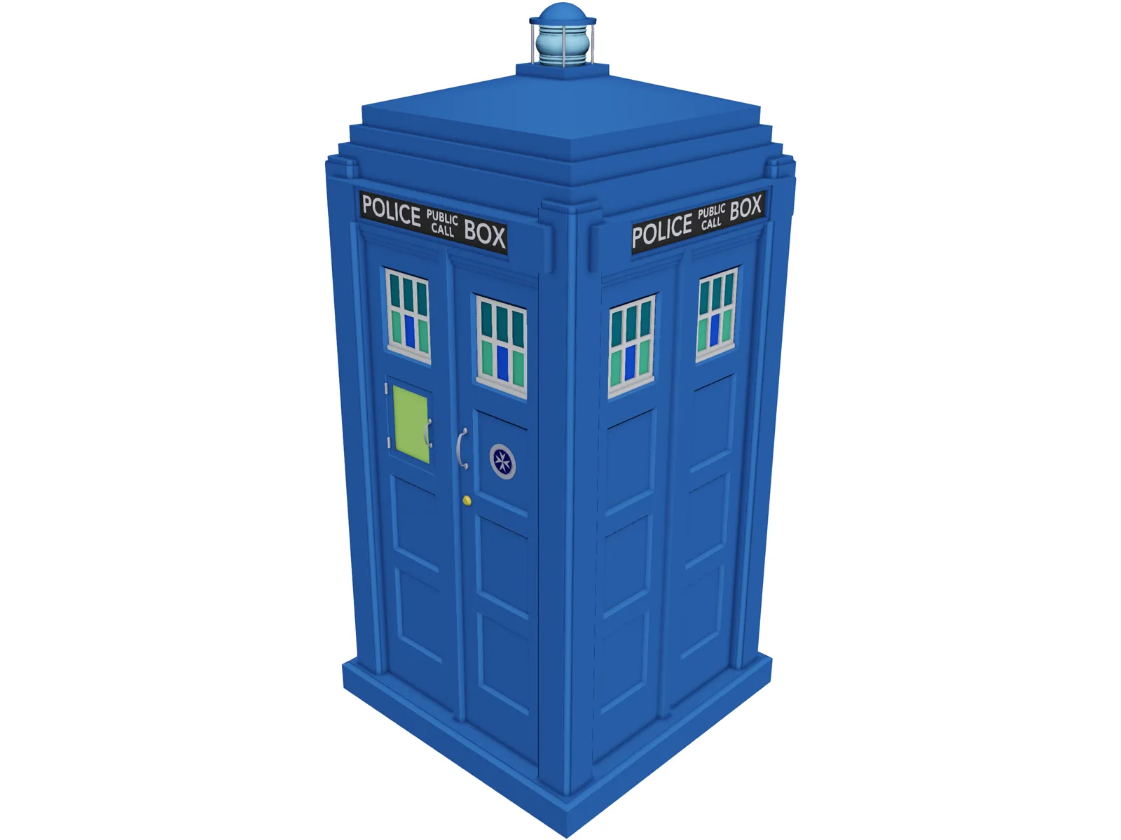 British Police Call Box 3D Model main preview