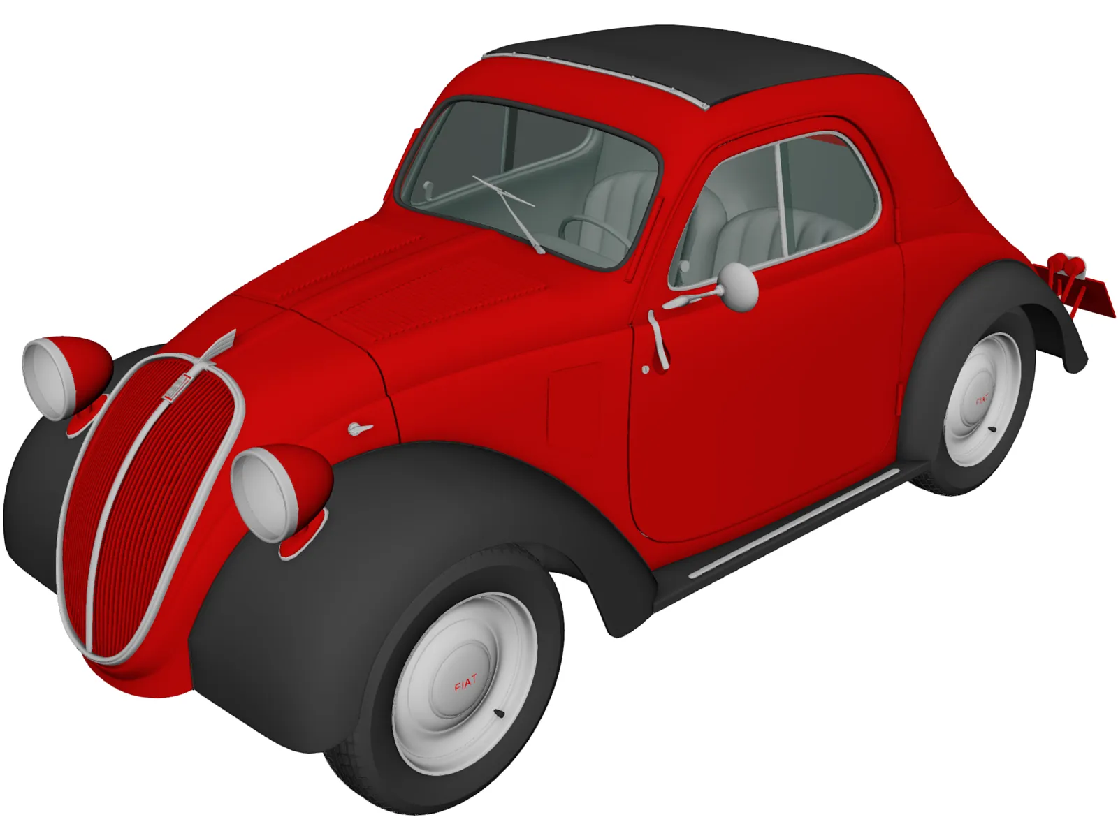 Fiat 500 Topolino (1936) 3D Model main preview