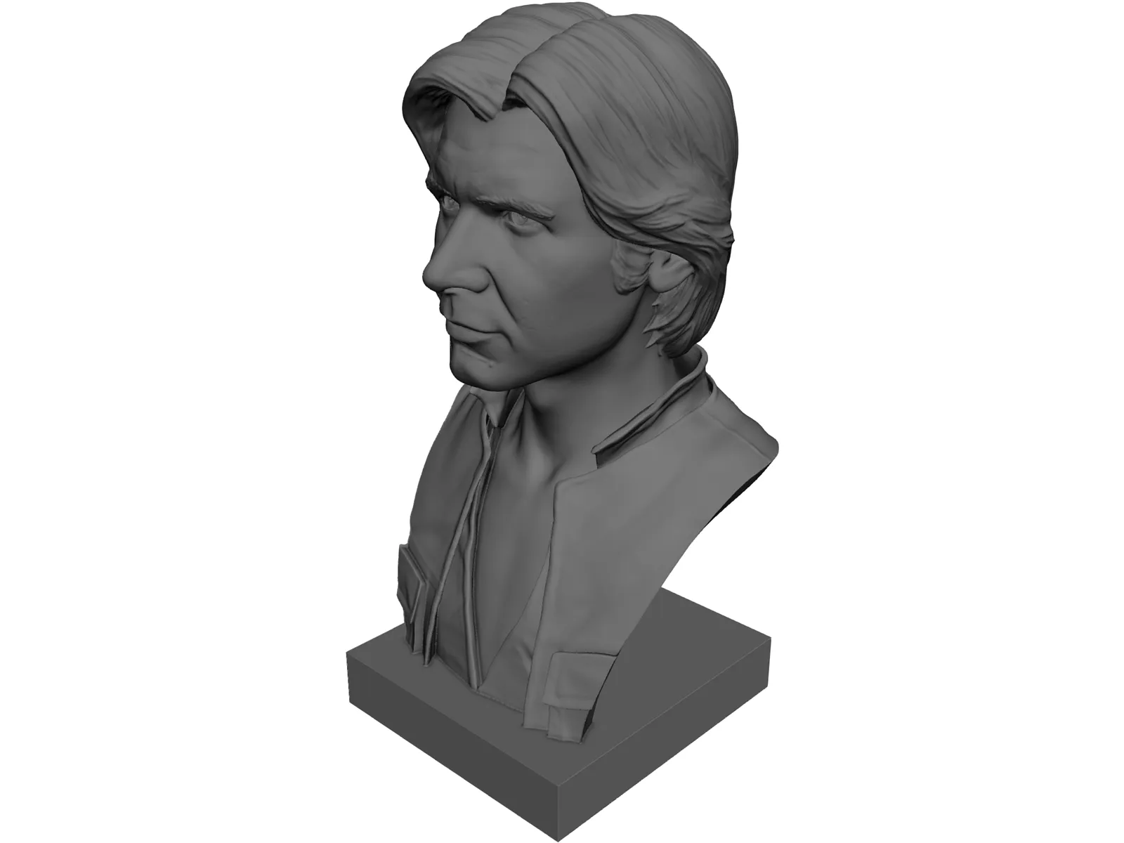 Han Solo Bust 3D Model main preview