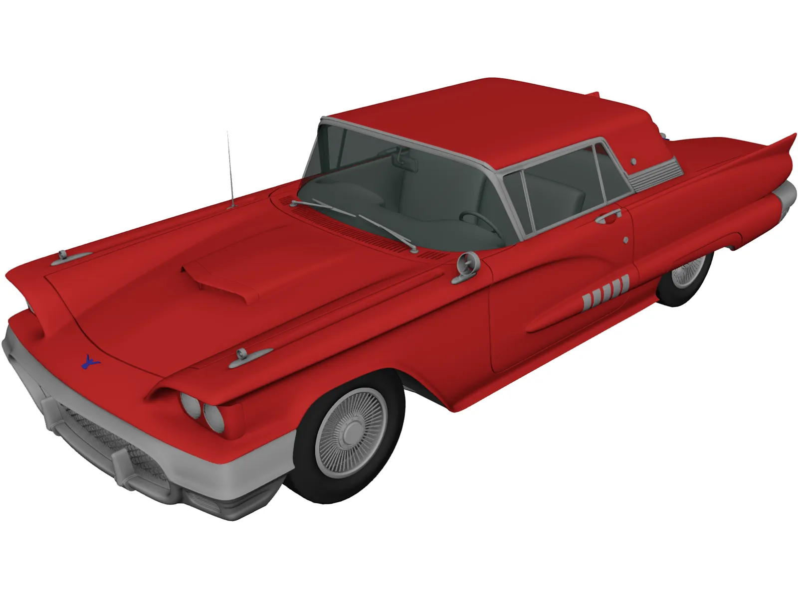 Ford Thunderbird (1958) 3D Model main preview