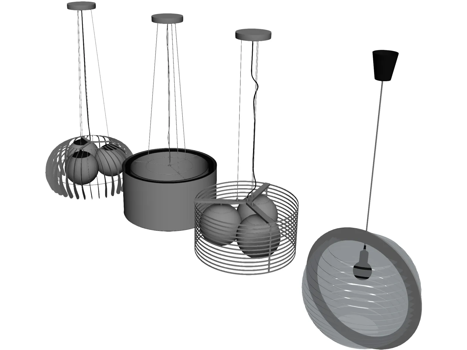 Ceiling Light Collection 3D Model main preview