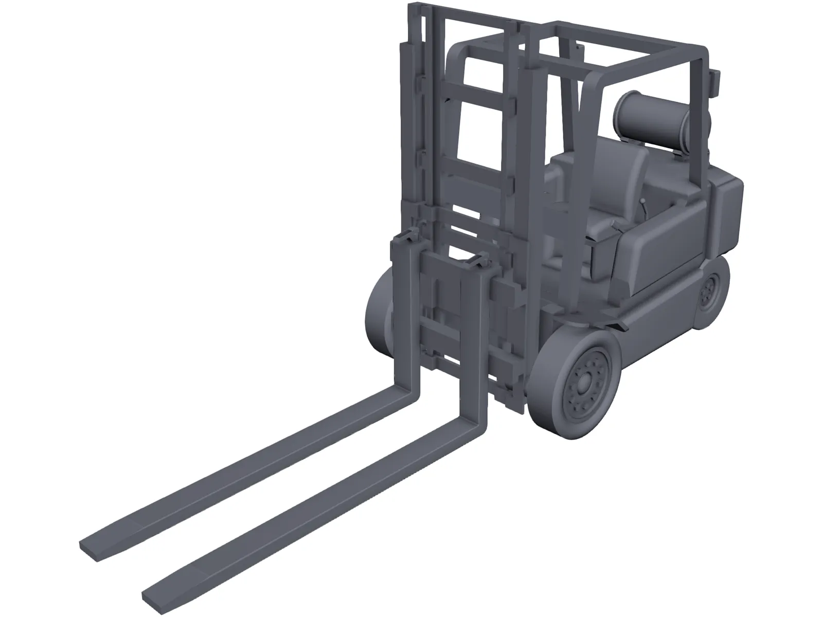 Forklift 3D Model main preview