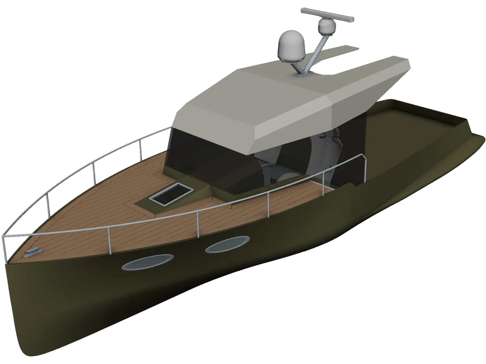 Baycruiser Yacht 3D Model main preview