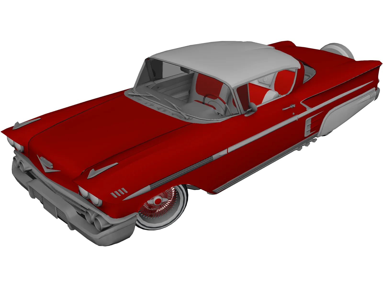 Chevrolet Impala (1958) 3D Model main preview