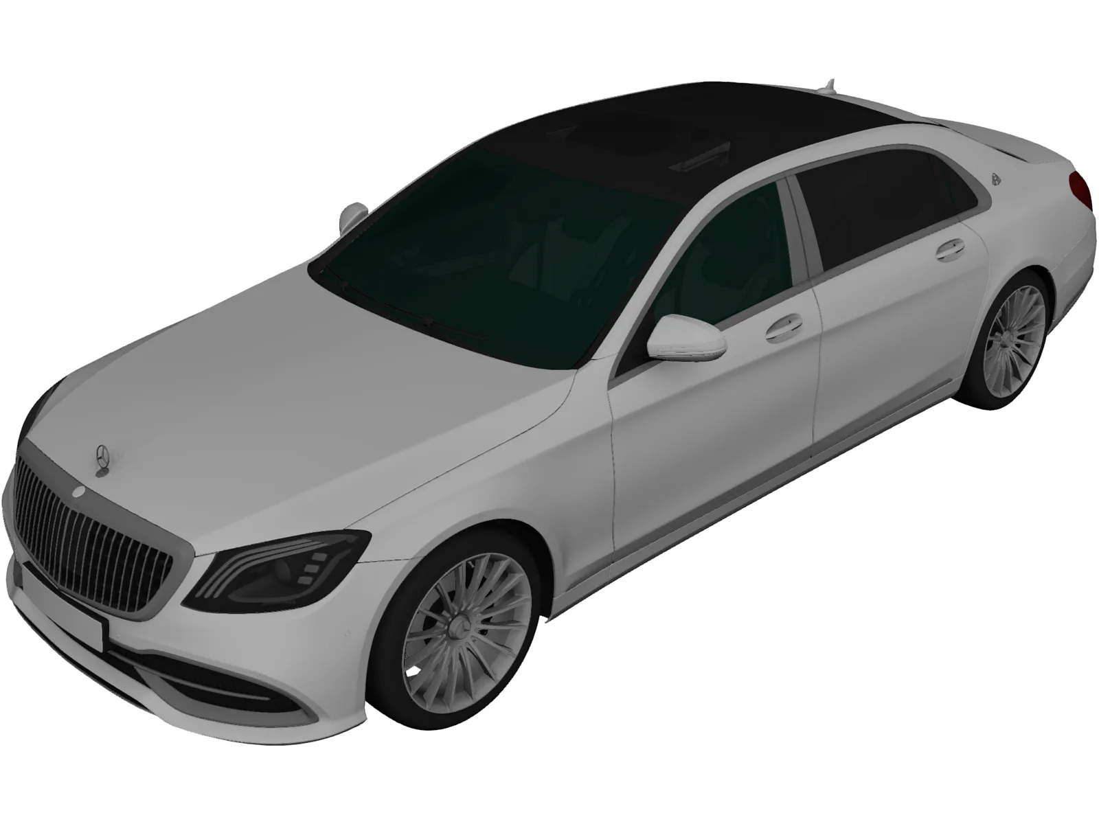 Mercedes-Maybach S650 [W222] 3D Model main preview
