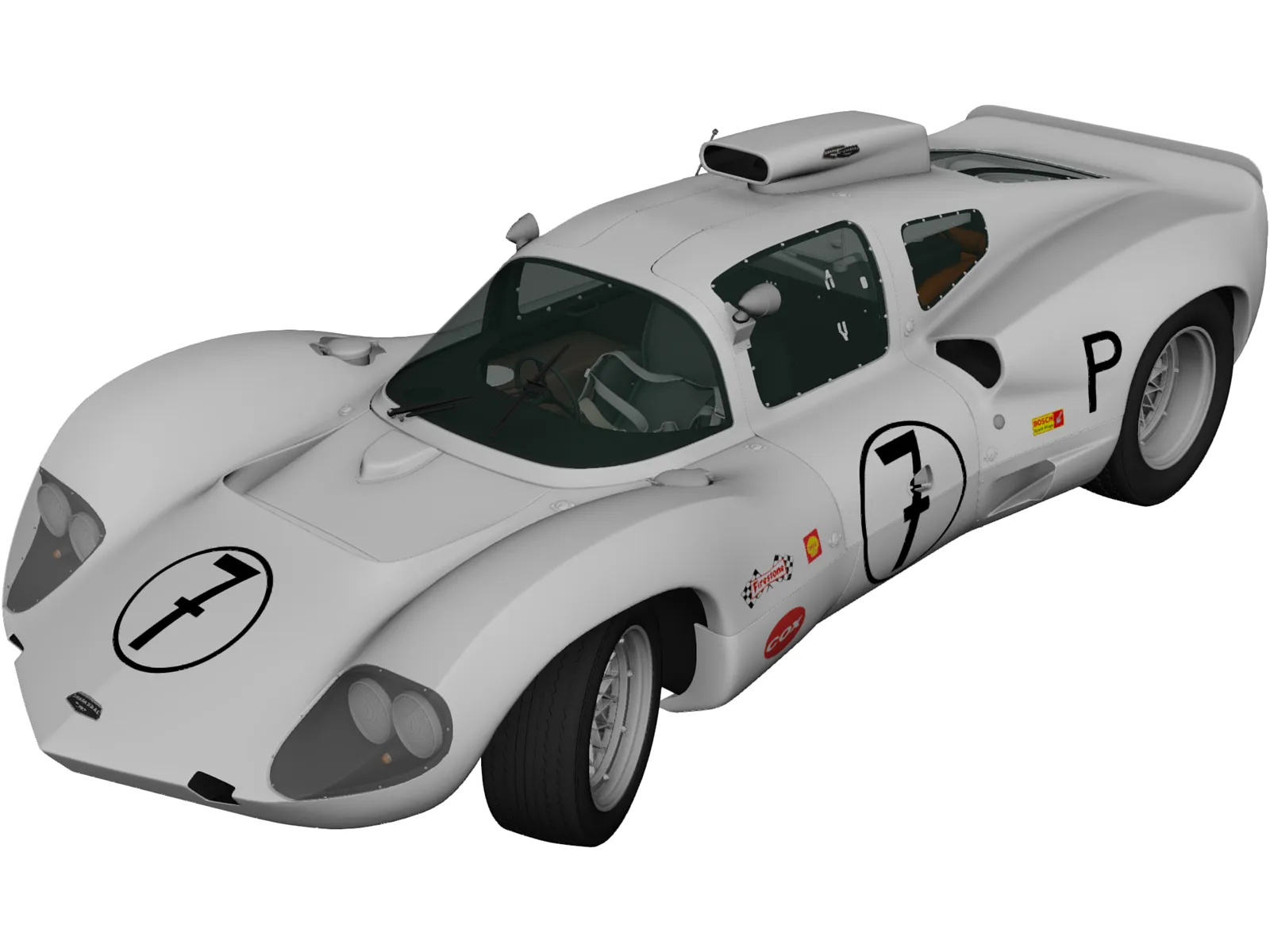 Chaparral 2D Race Car (1966) 3D Model main preview