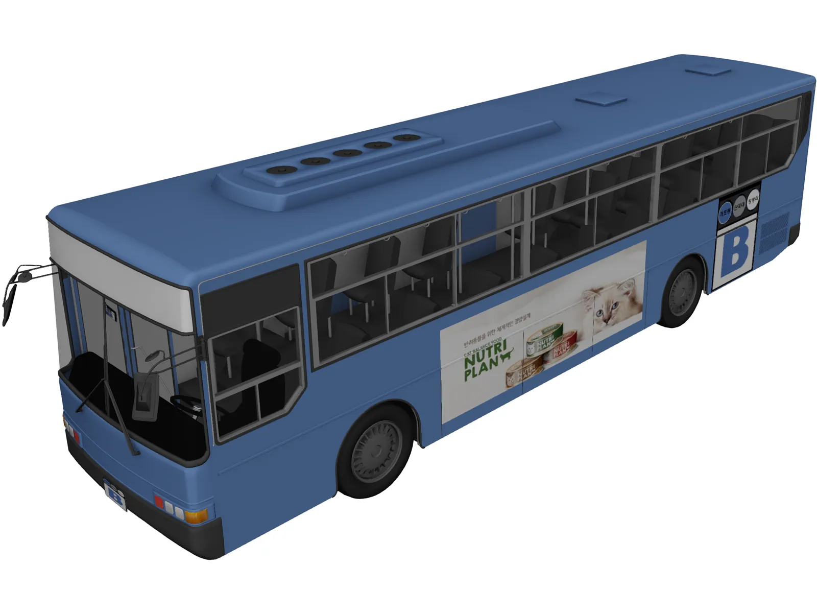 Daewoo Korea Bus 3D Model main preview