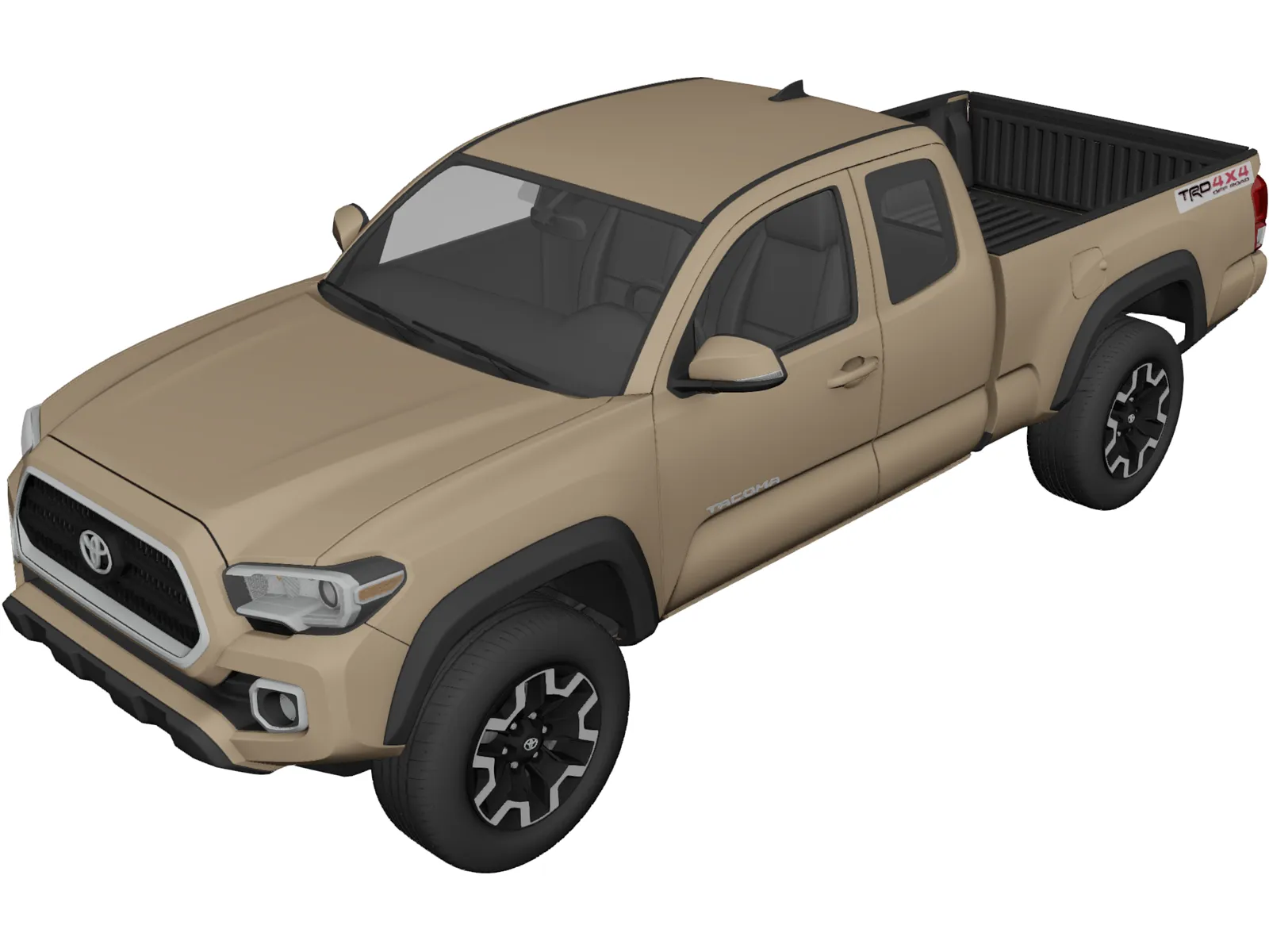 Toyota Tacoma TRD (2016) 3D Model main preview