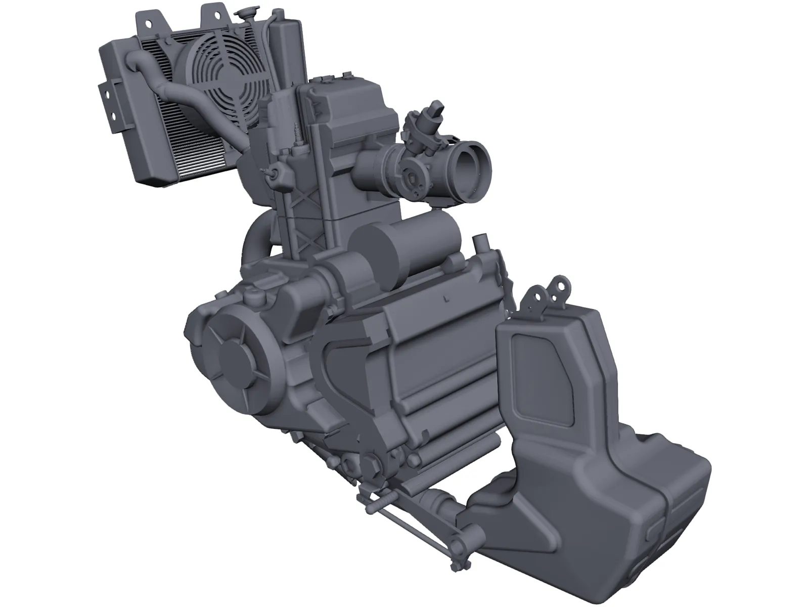 Bajaj Pulsar Engine 3D Model main preview