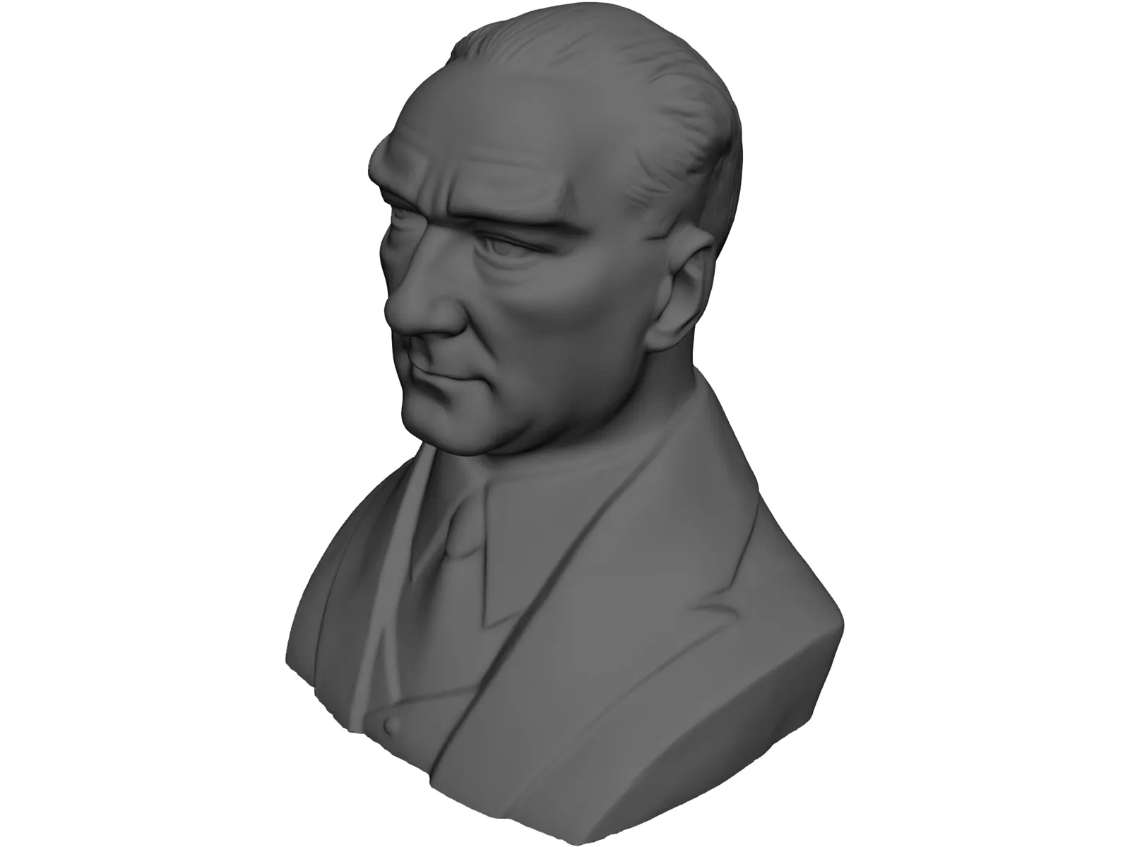 Ataturk Bust 3D Model main preview
