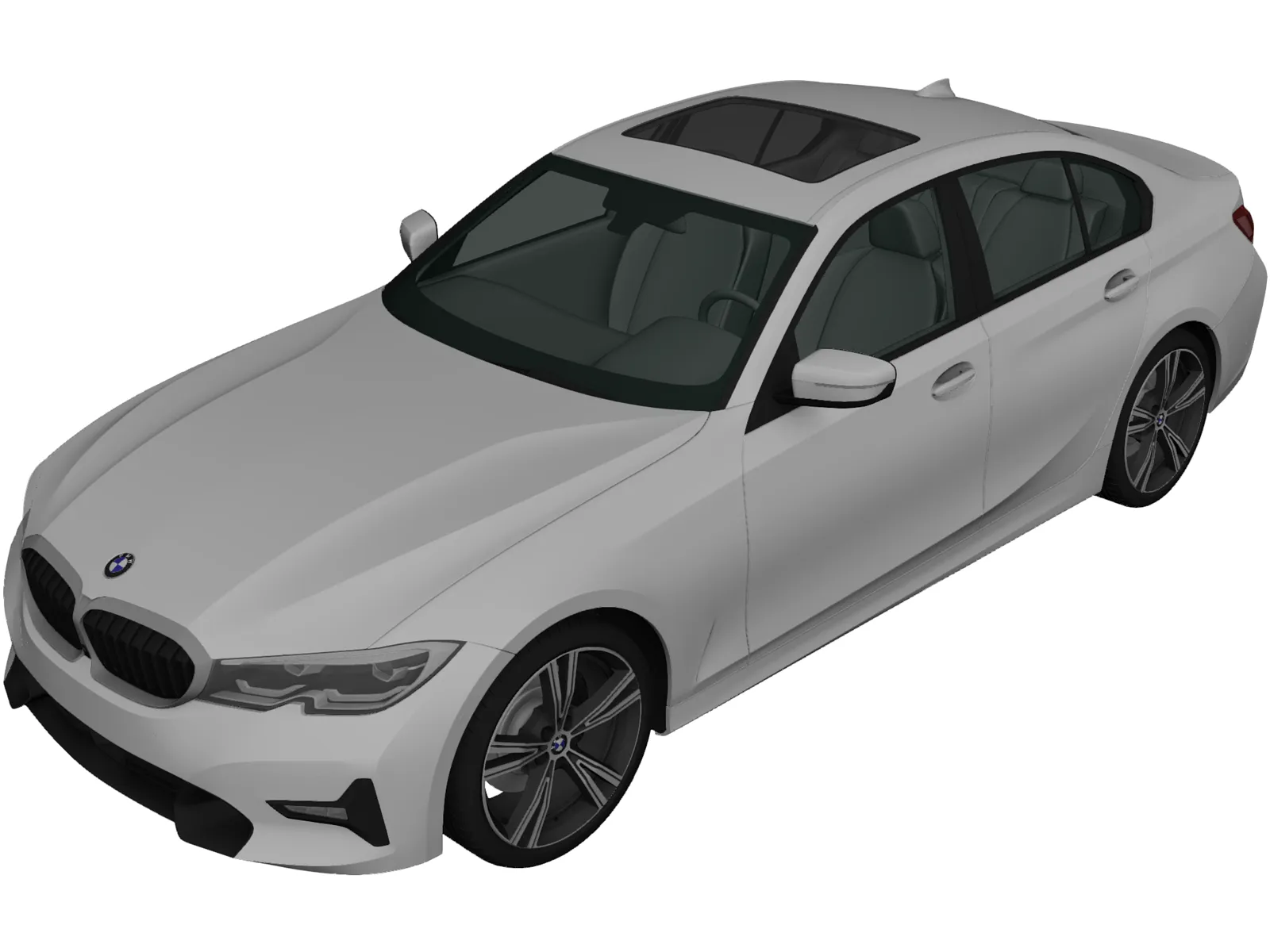 BMW 3-Series (2020) 3D Model main preview